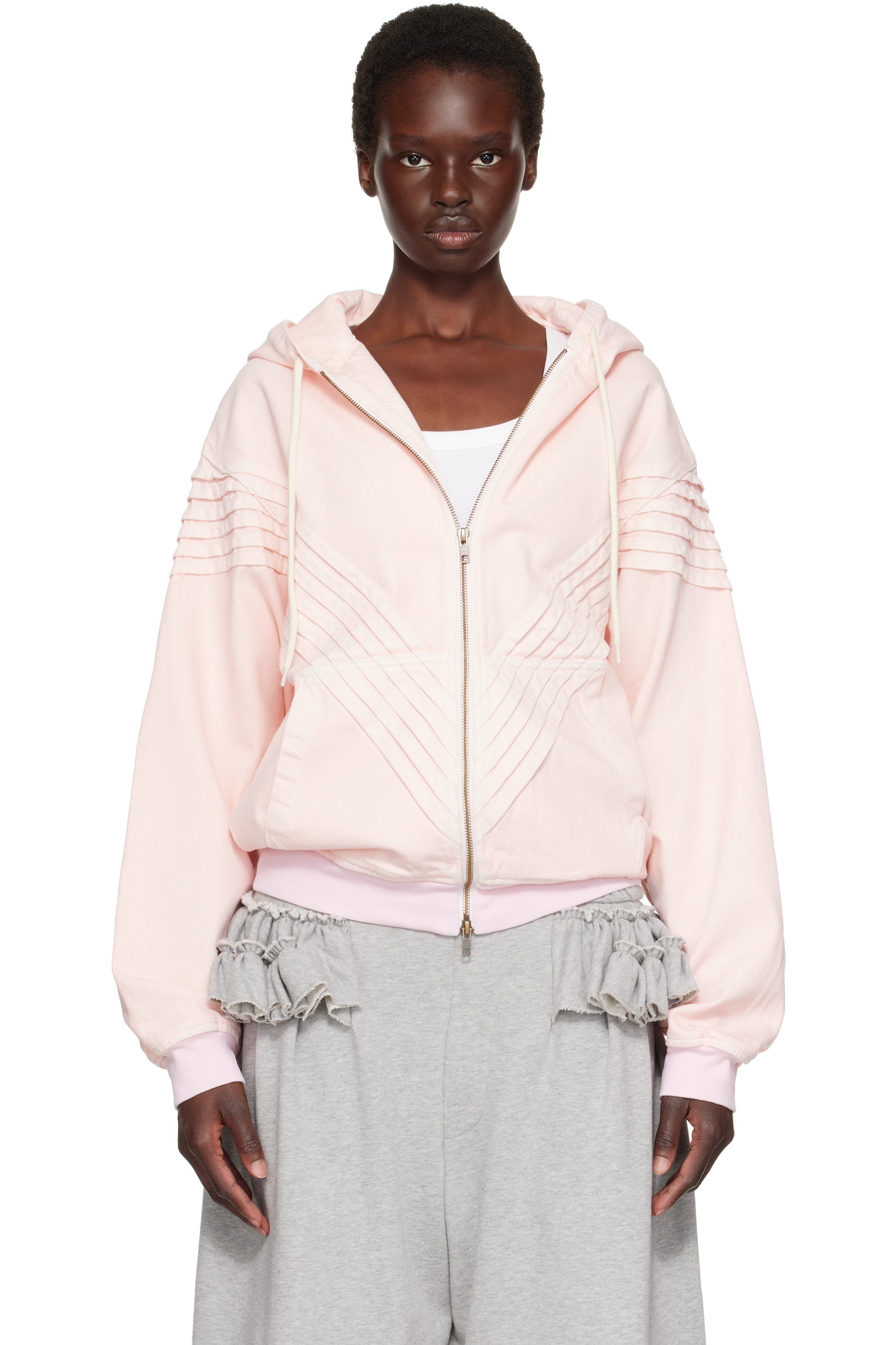 Stefan Cooke - Pink Chevron Hooded Jacket