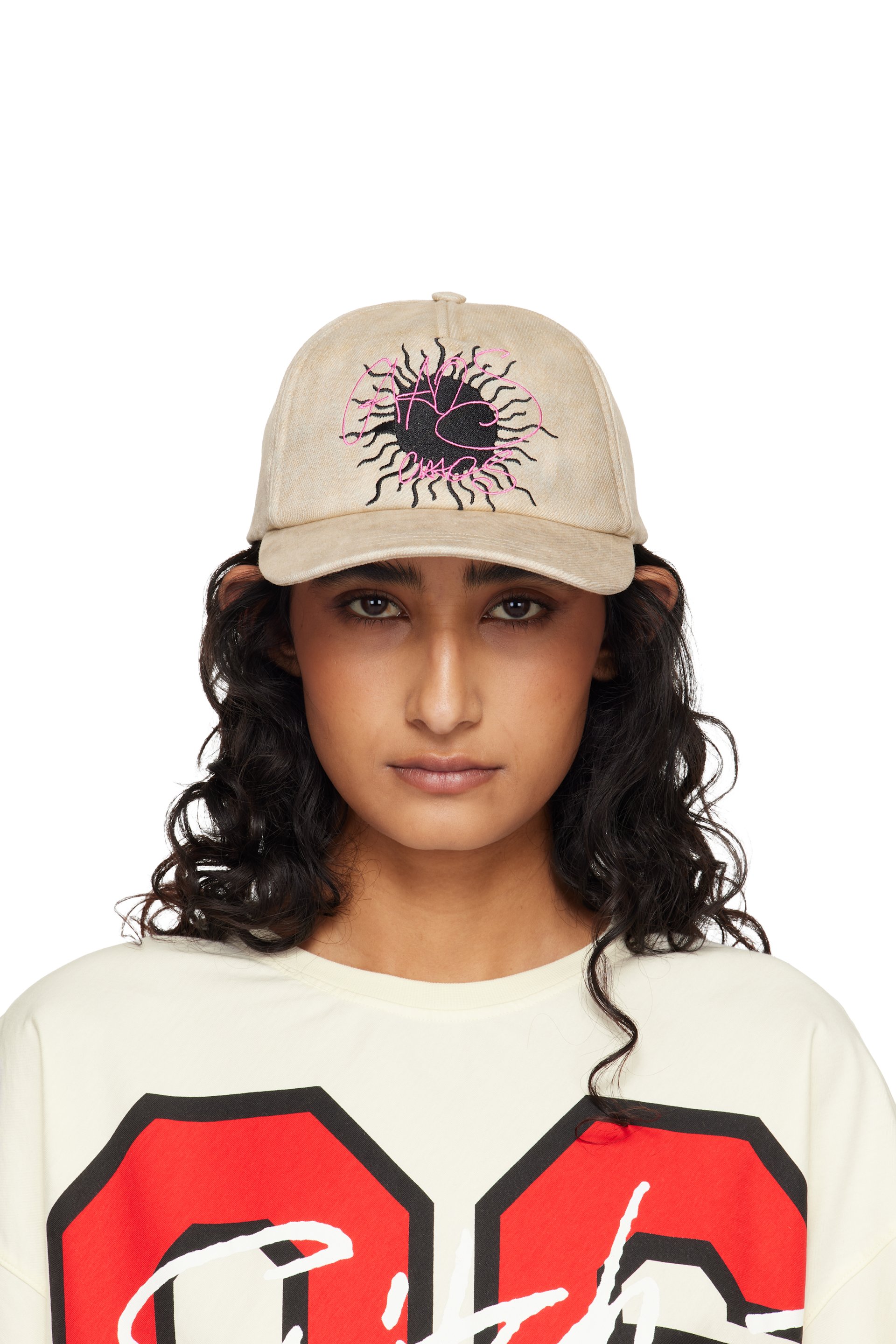 Vivienne Westwood - Beige Marble Denim Baseball Cap