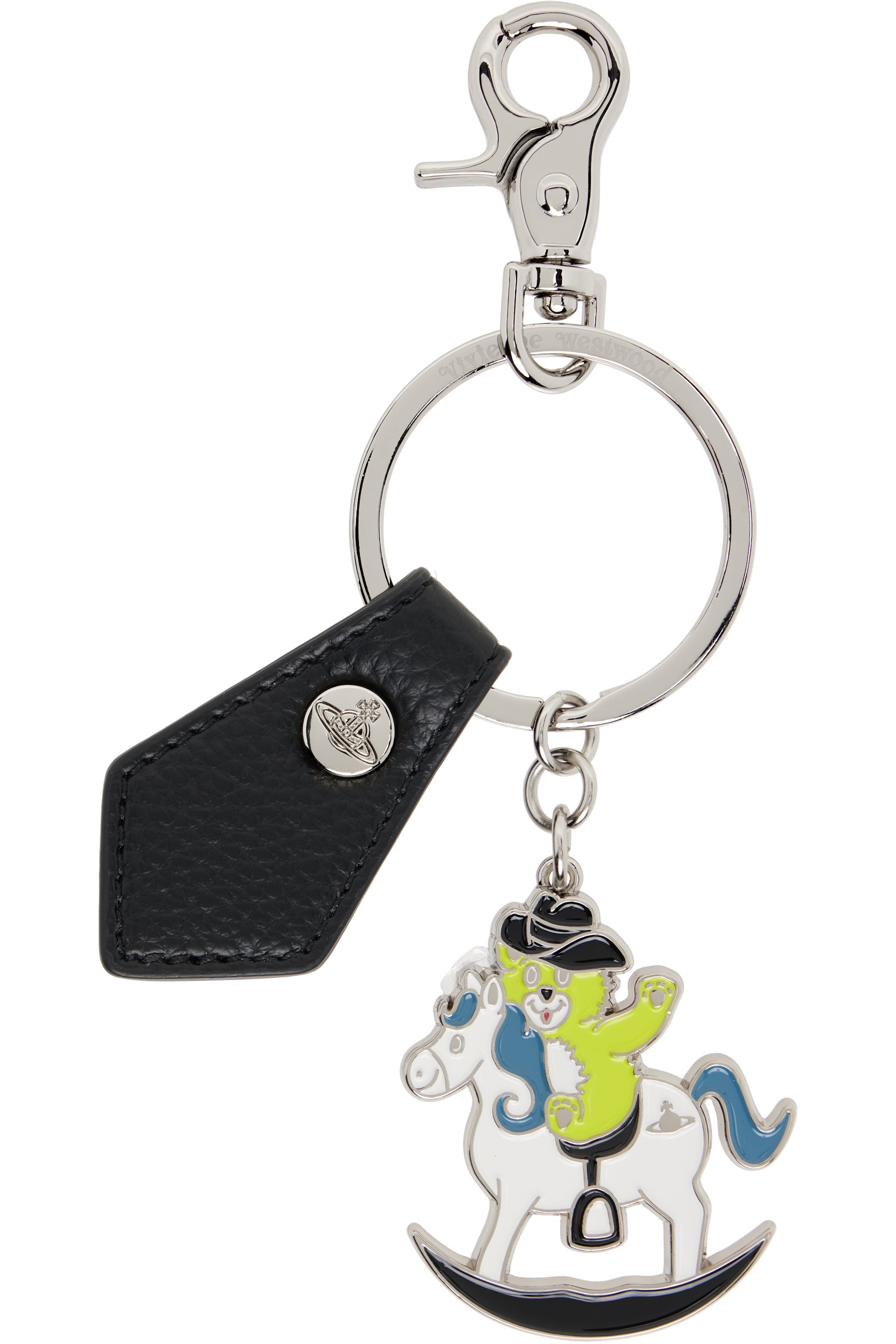 Vivienne Westwood - Anneau porteclé multicolore à breloque de cheval à bascule