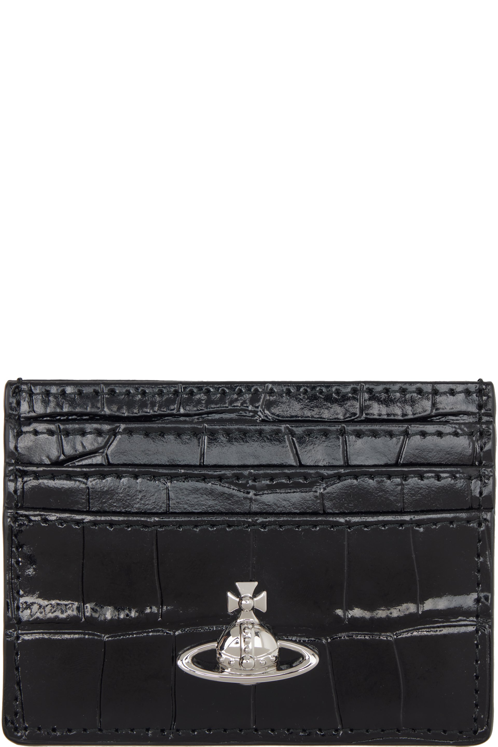Vivienne Westwood: Black Flat Card Holder | SSENSE