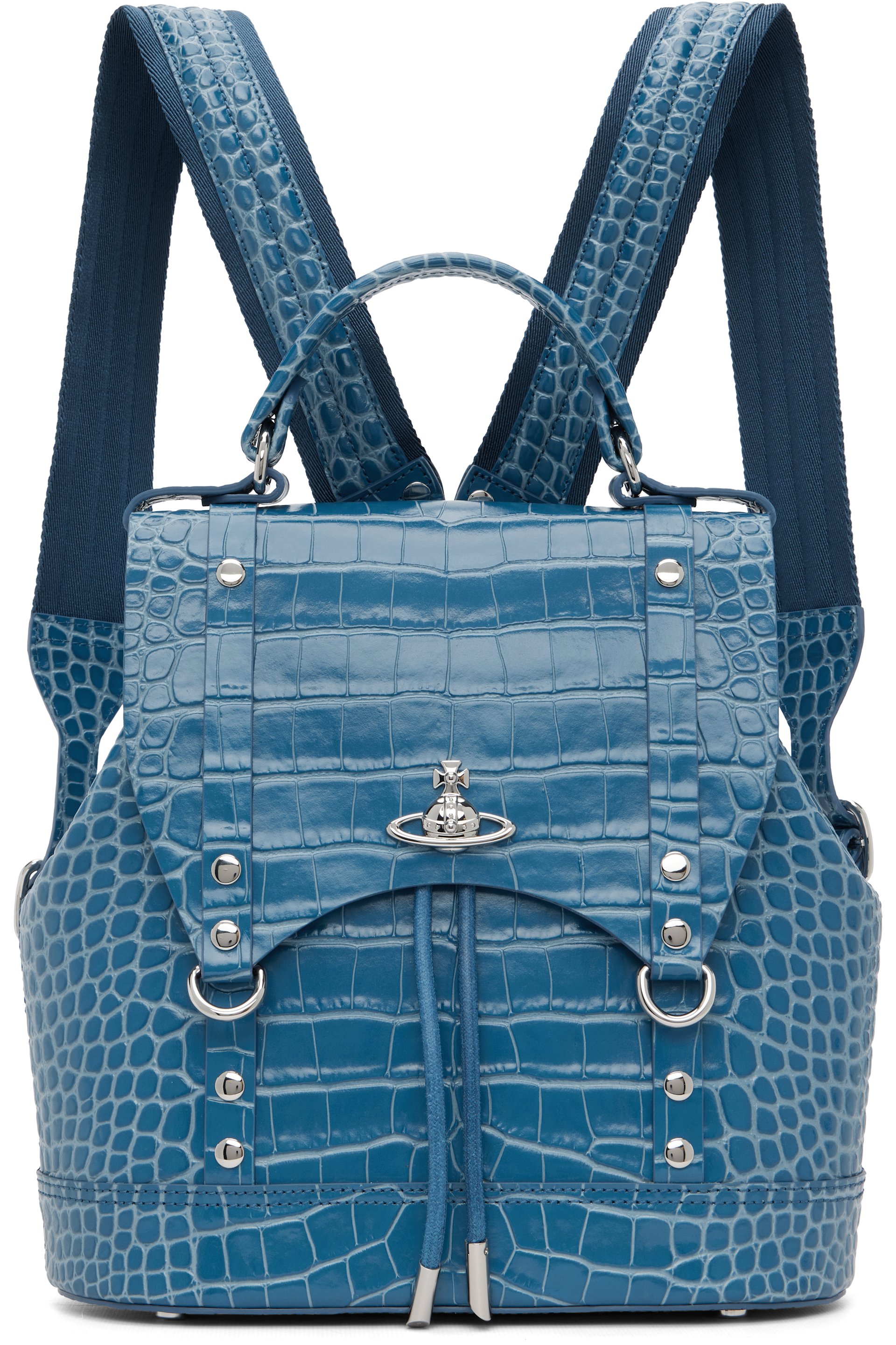 Vivienne Westwood - Petit sac à dos Max bleu en cuir