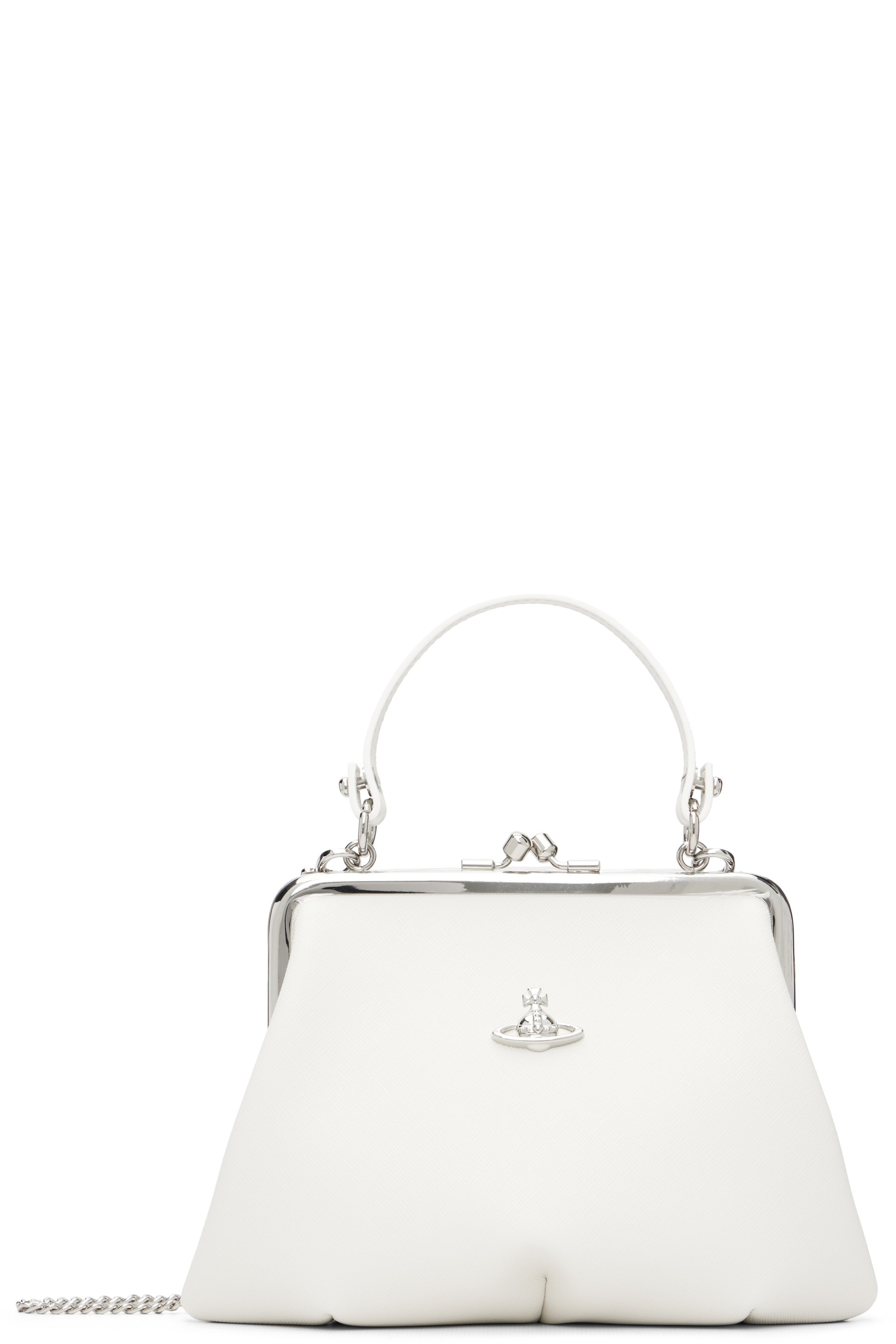 Vivienne Westwood - Sac Granny blanc cassé à monture de bourse