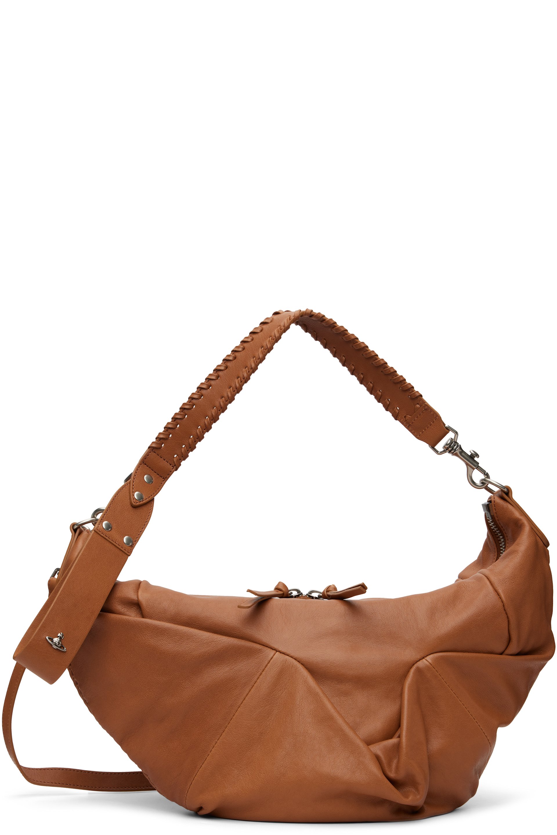Vivienne Westwood - Moyen sac porté épaule Agnes brun clair