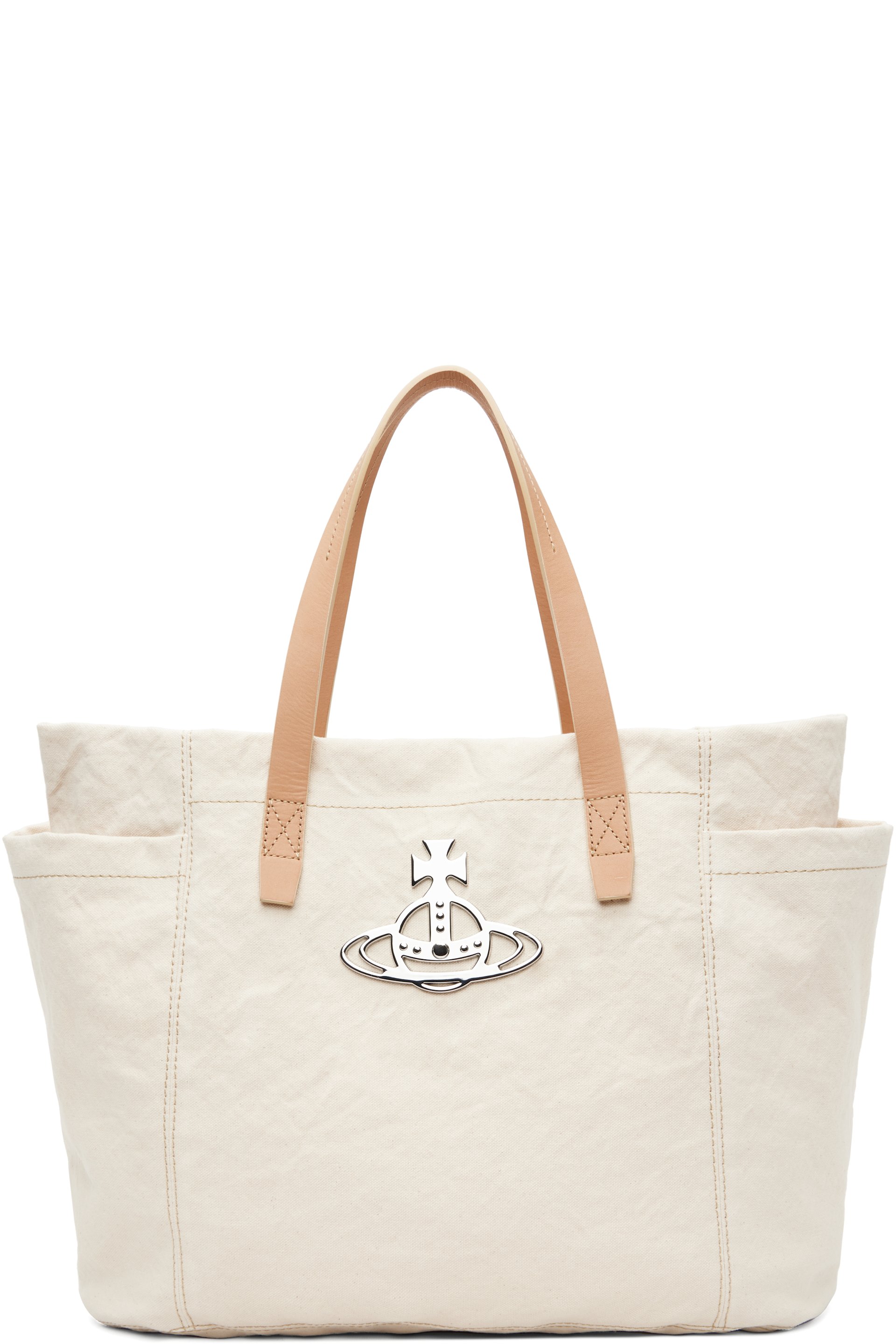 Vivienne Westwood - 米色中号 Henry 托特包