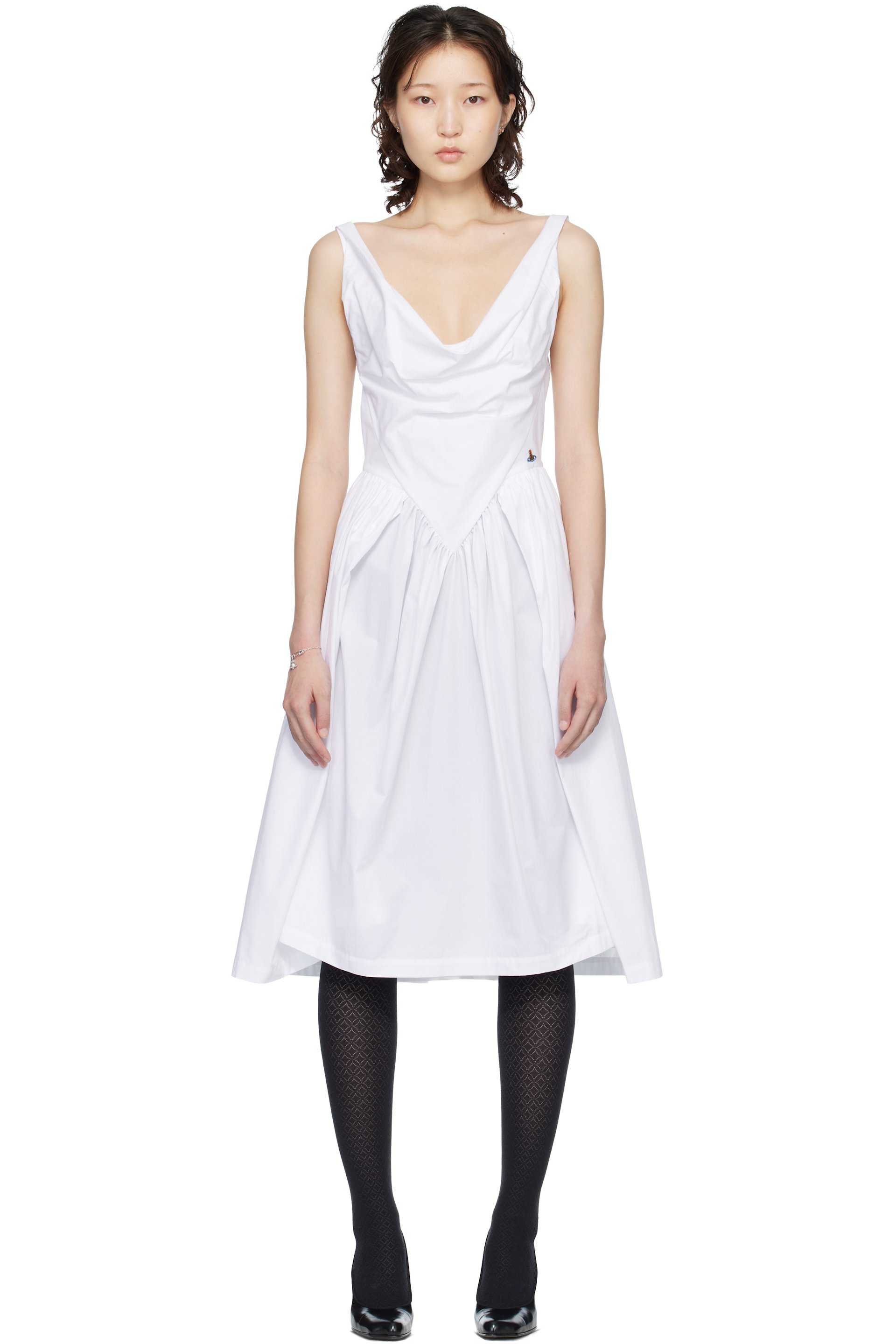 Vivienne Westwood: White Sunday Midi Dress | SSENSE