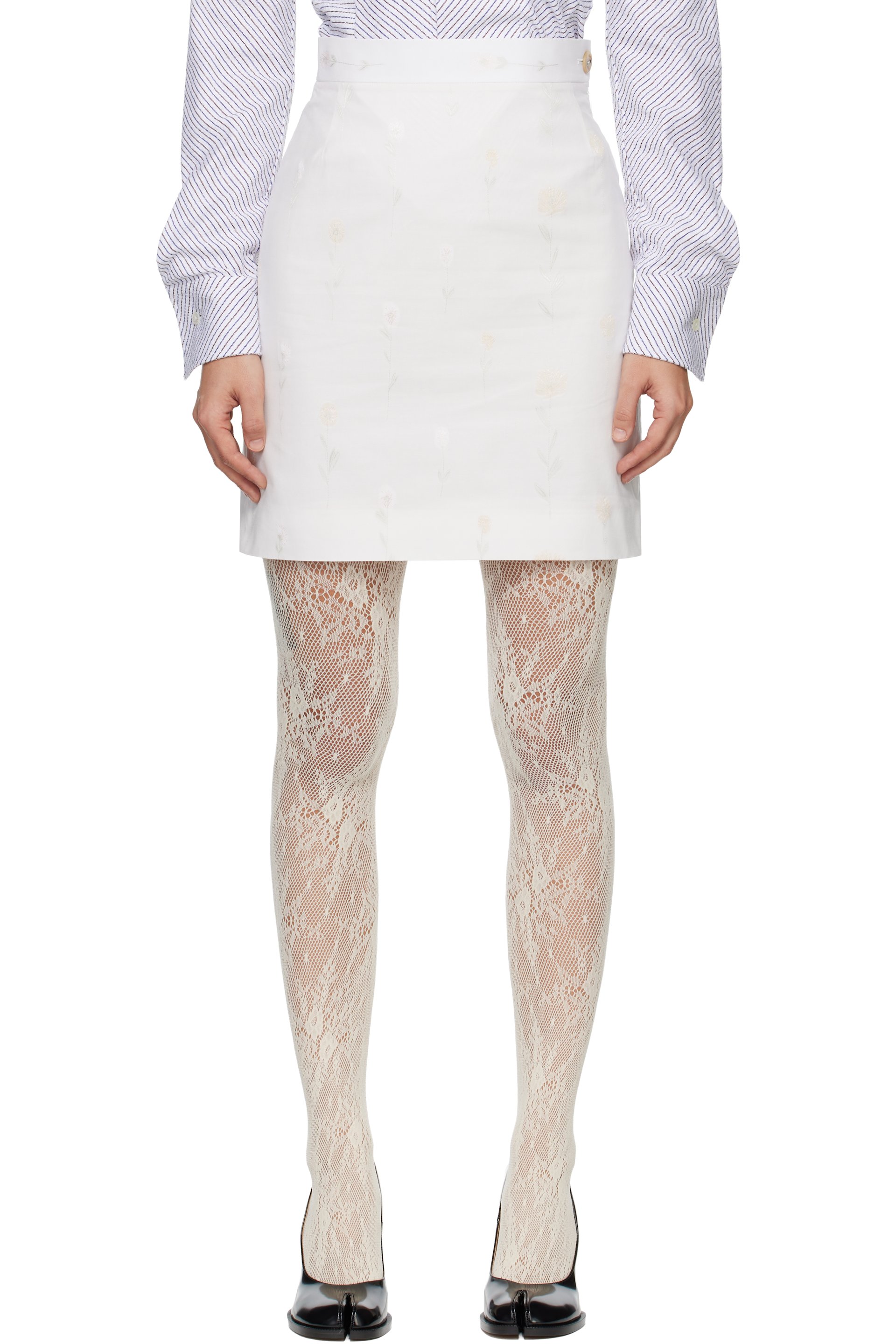 Vivienne Westwood - Minijupe Crotch 45 blanche