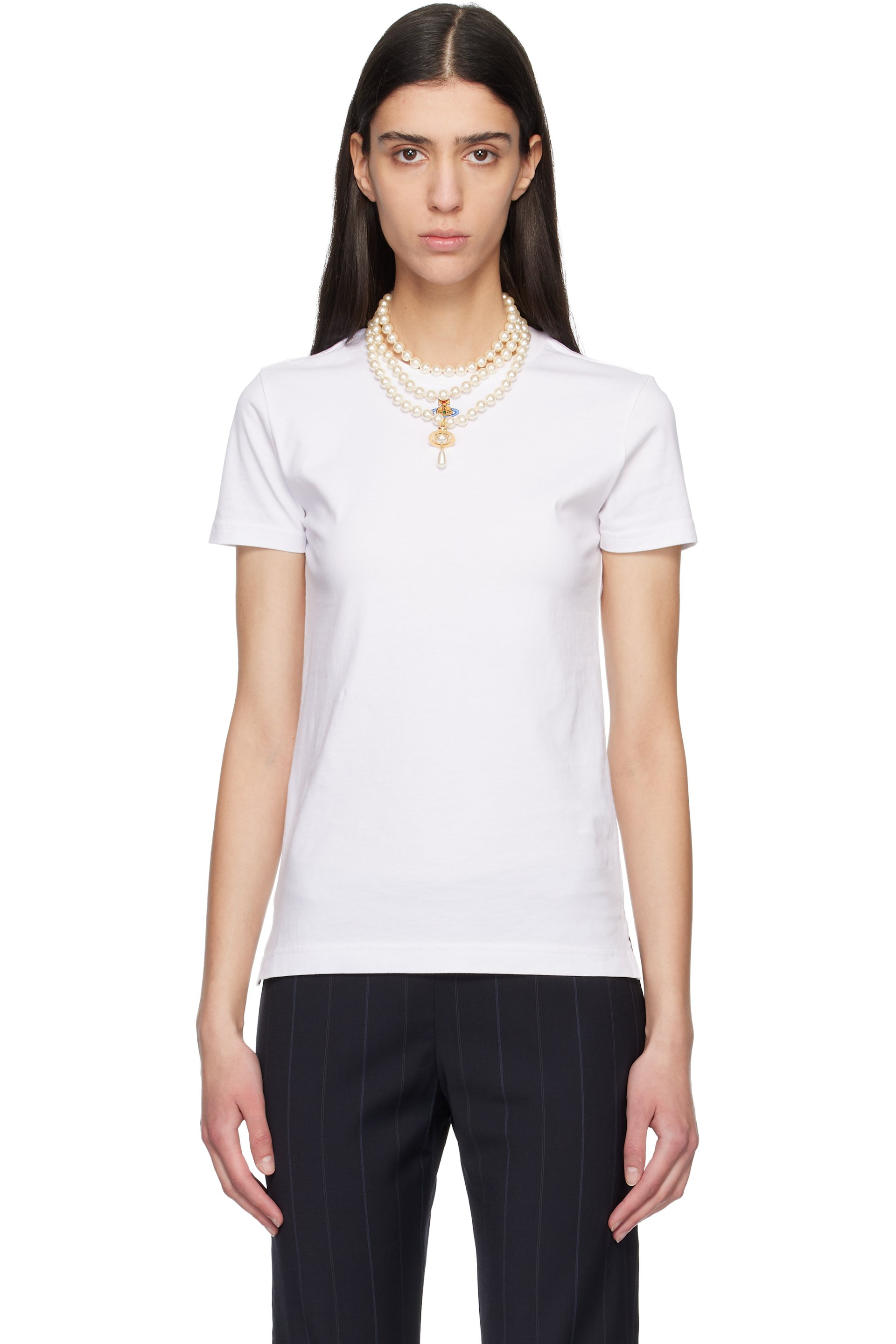 Vivienne Westwood - T-shirt Peru blanc à orbe