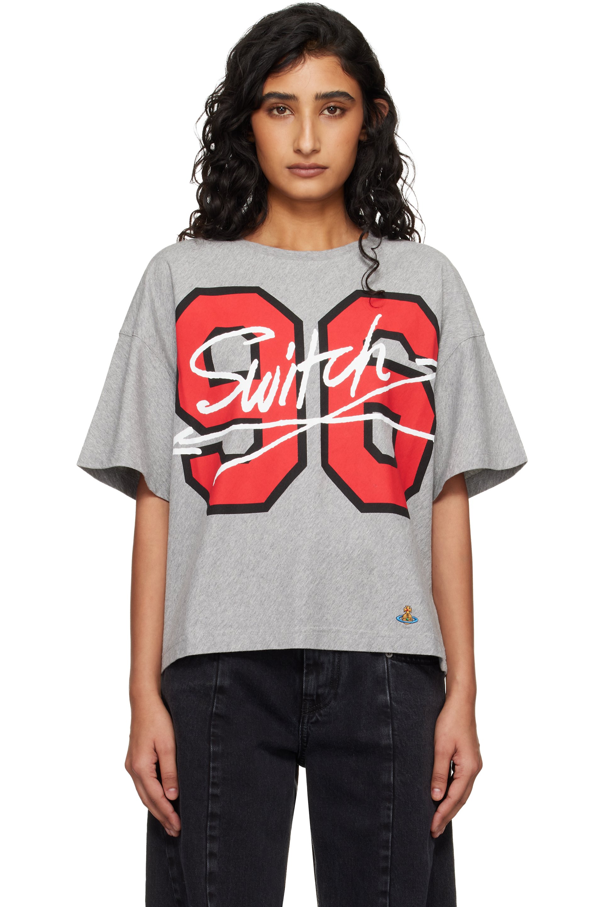 Vivienne Westwood - T-shirt droit '96 Switch' gris en jersey de coton