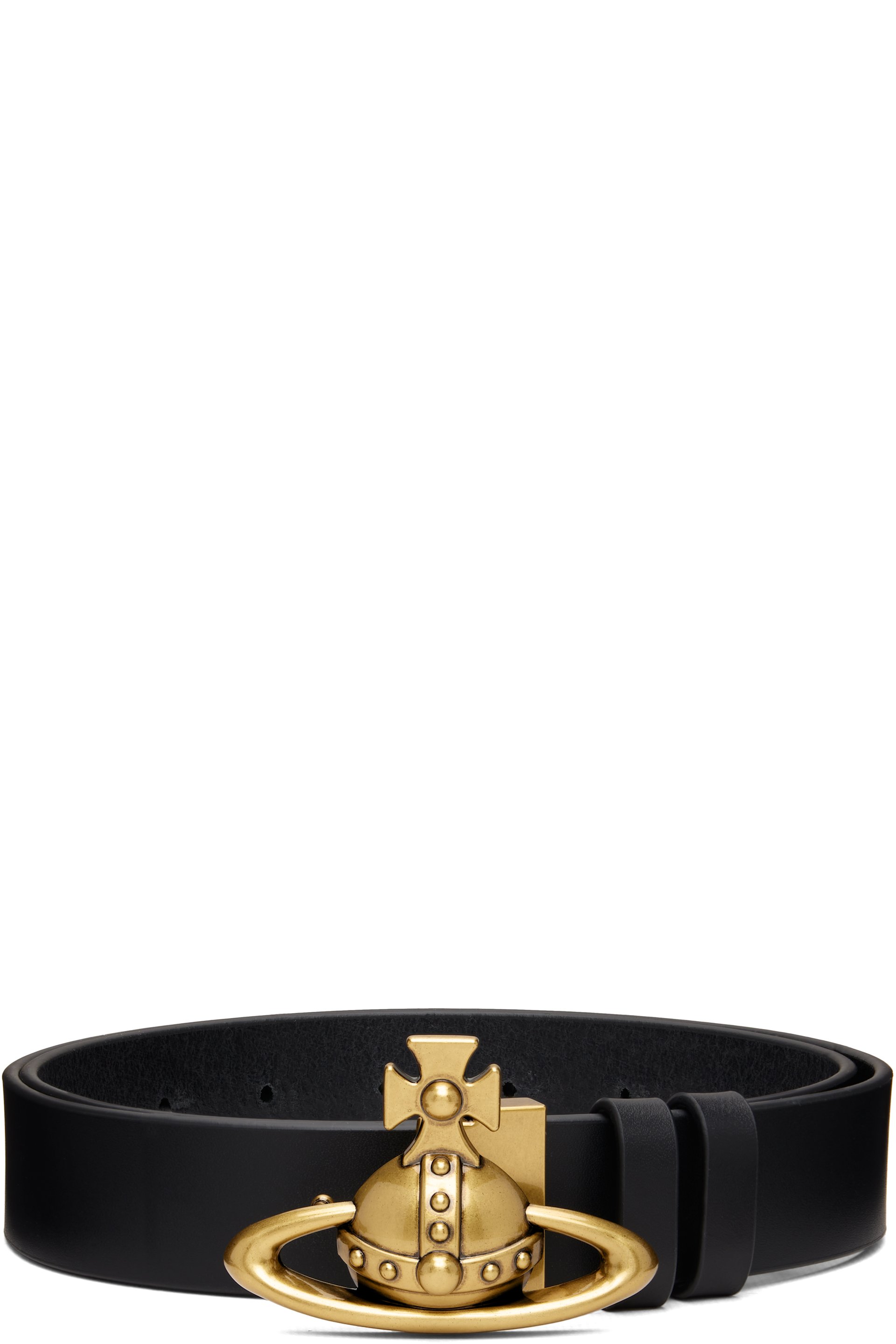 Vivienne Westwood - Ceinture noire à boucle à orbe