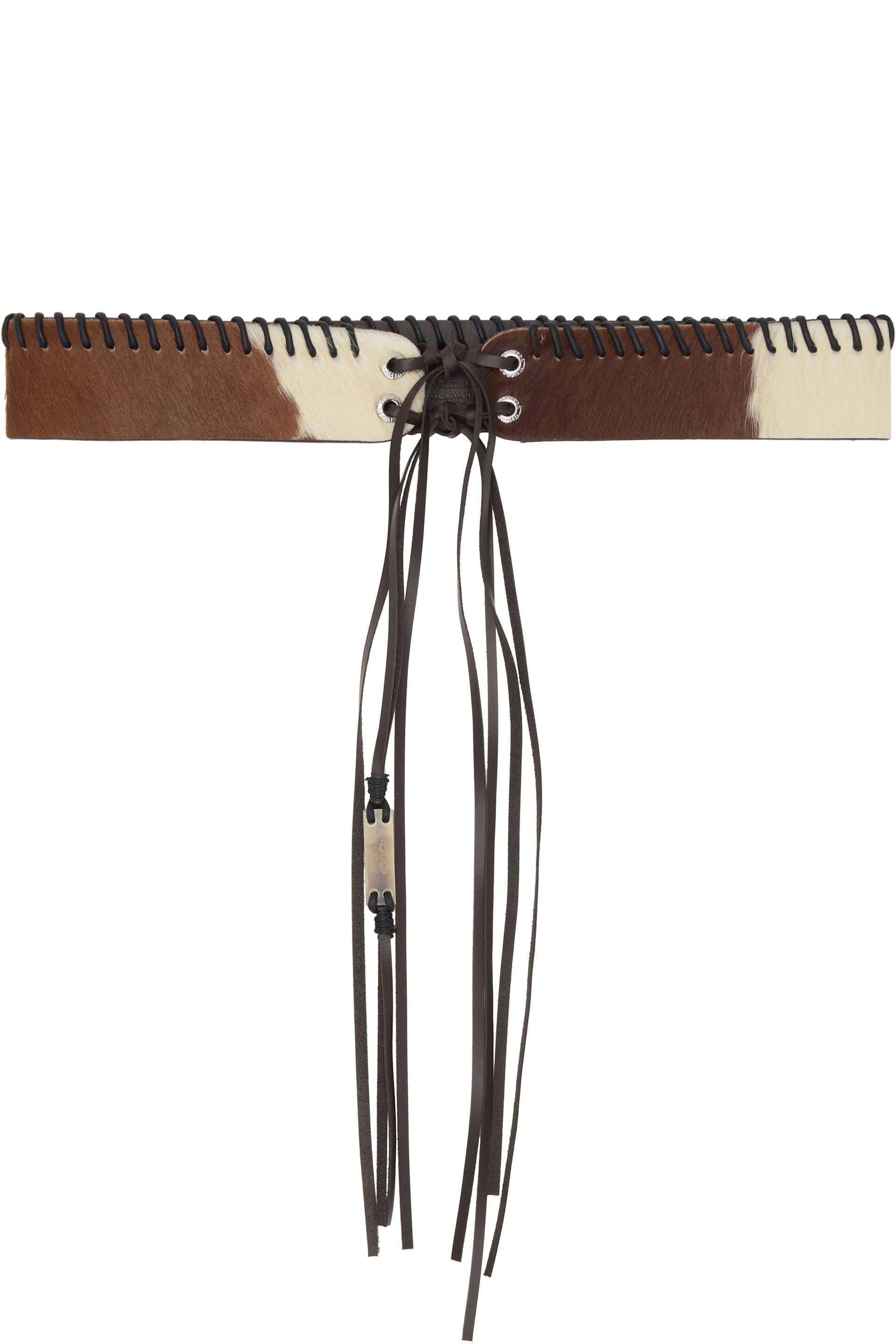 Vivienne Westwood - Ceinture brune à nouer avec pampilles