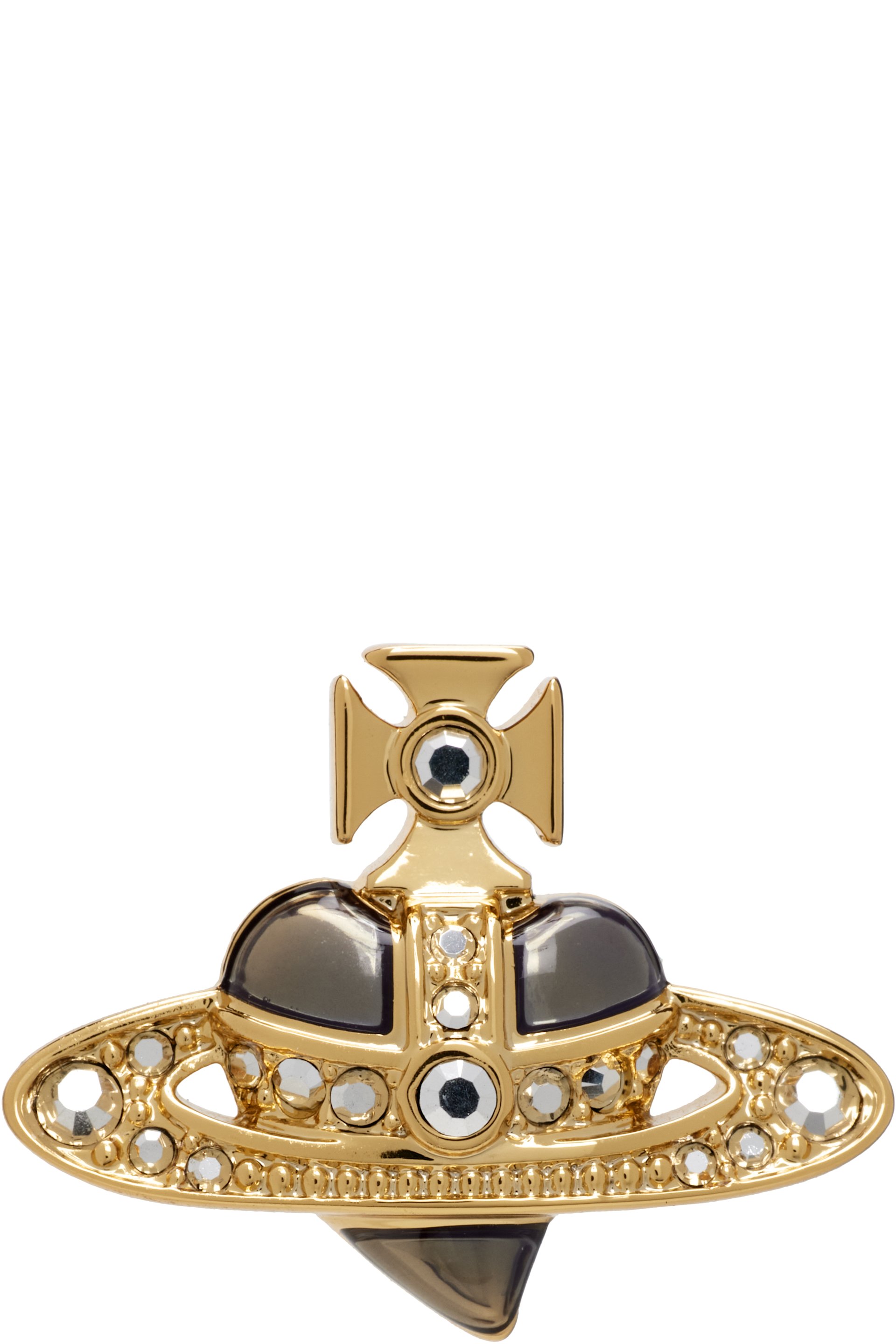 Vivienne Westwood - 单只 Man Diamante Heart 耳钉