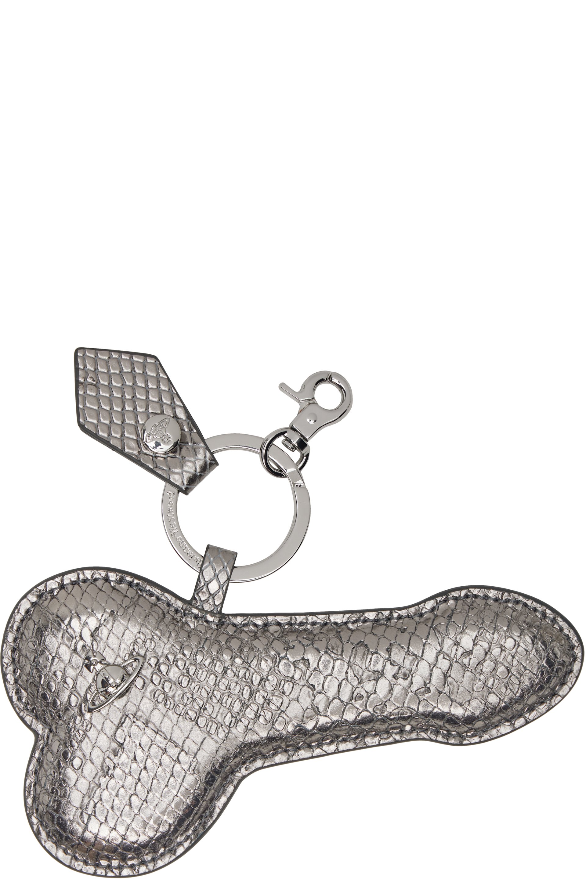 Vivienne Westwood - Silver Snake Embossed 'Penis' Keychain