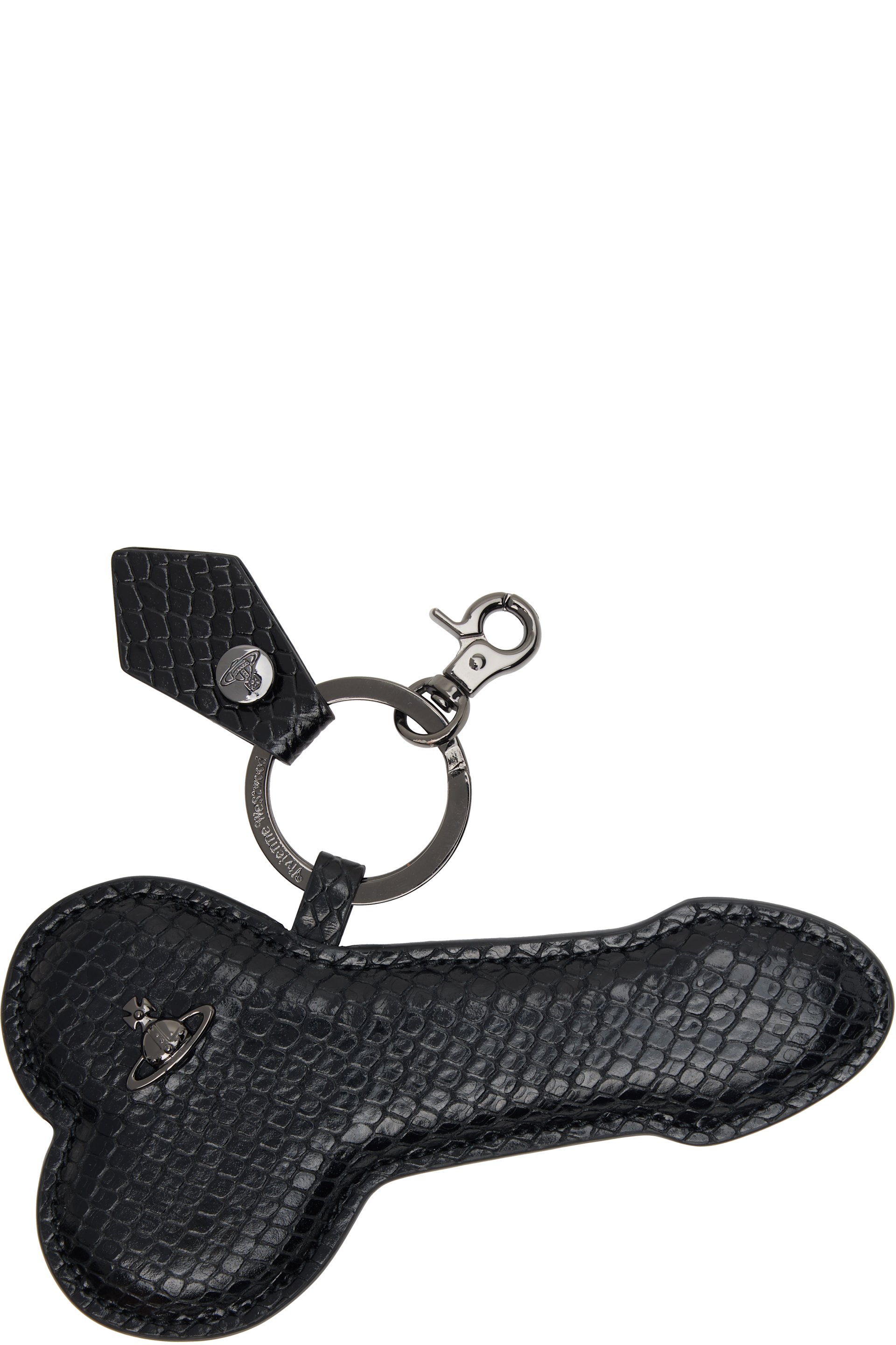 Vivienne Westwood - Black Snake Embossed 'Penis' Keychain