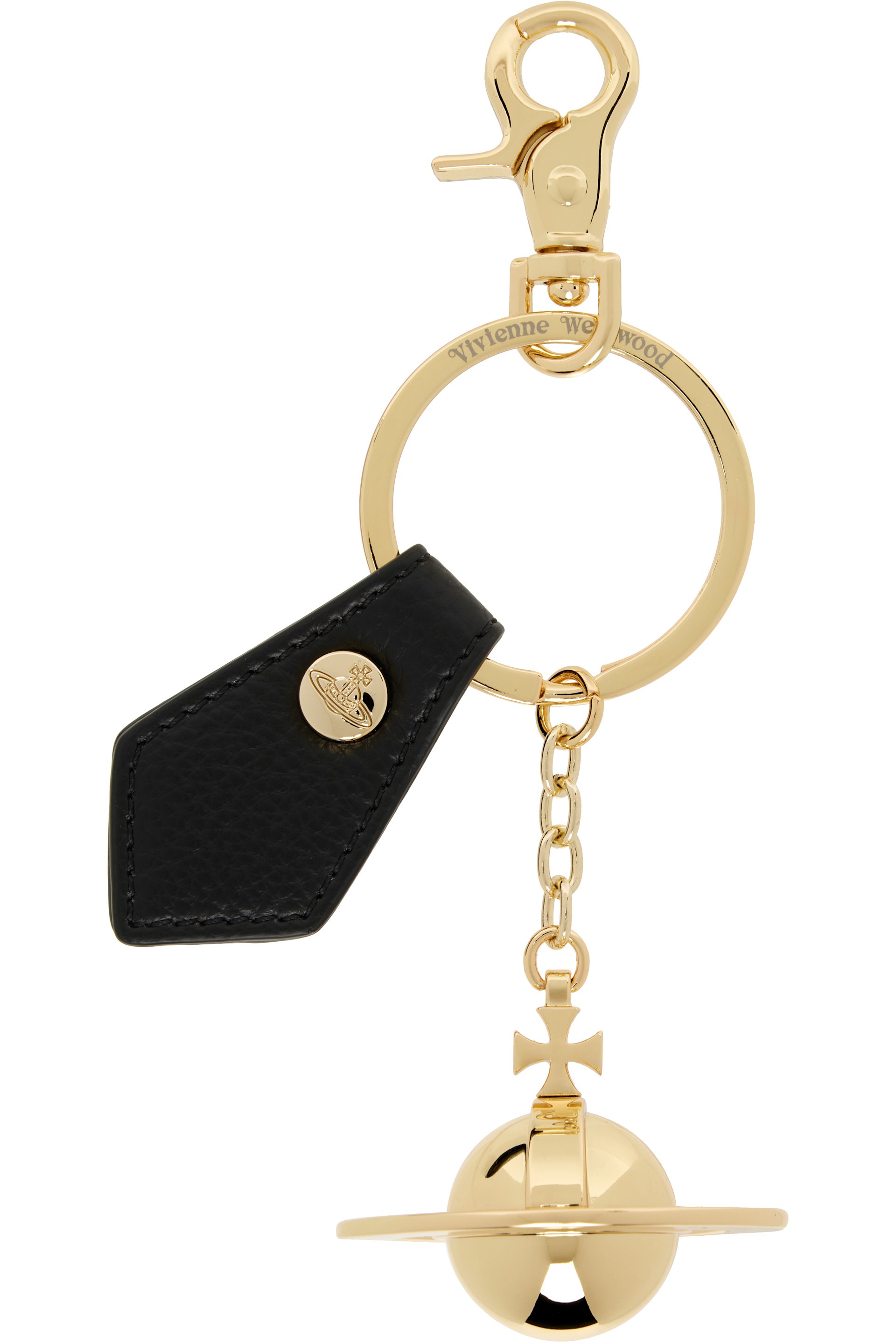 Vivienne Westwood - Black & Gold 3D Orb Keychain