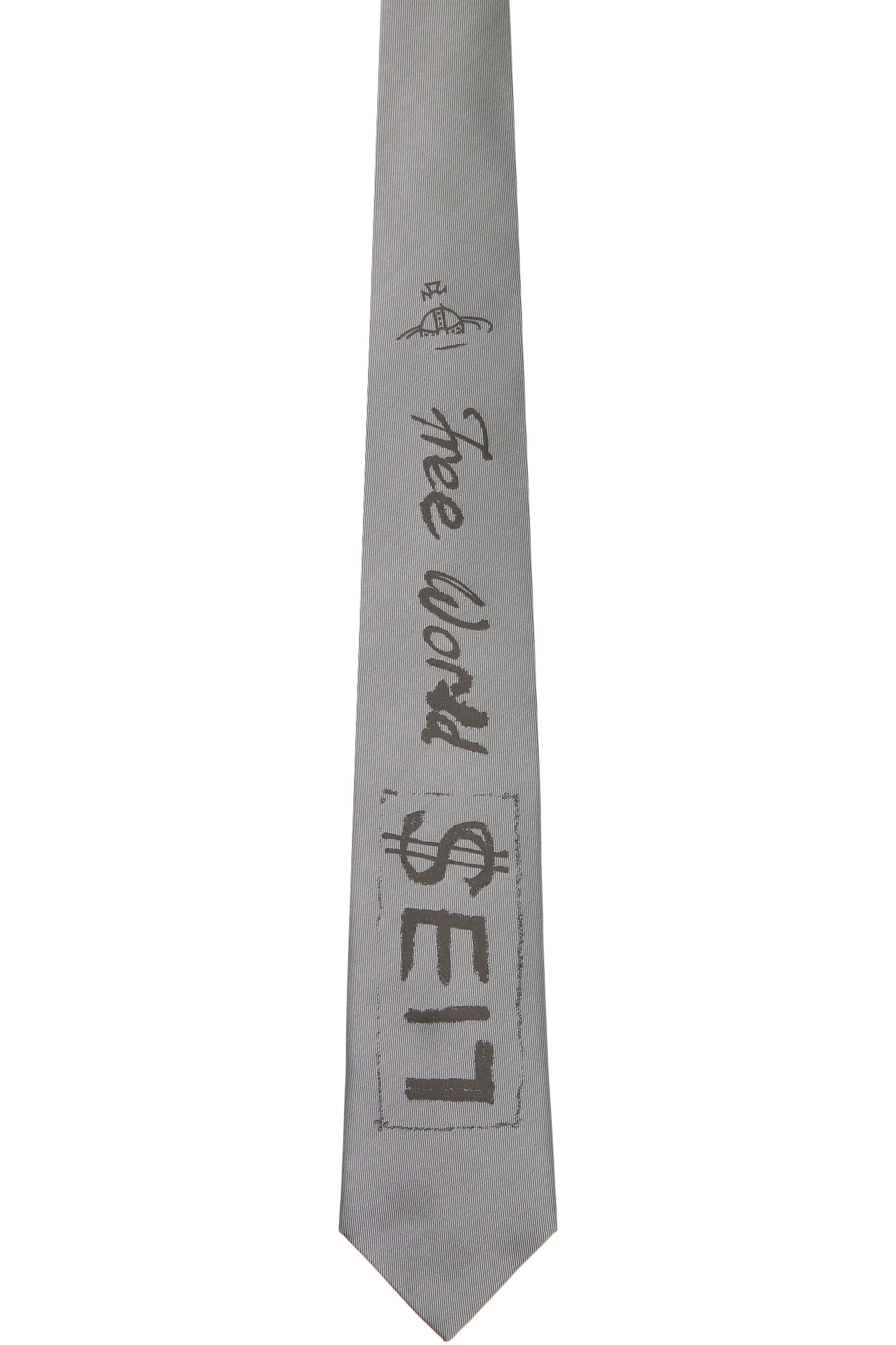 Vivienne Westwood - Silver 8.5cm 'Free World' Tie