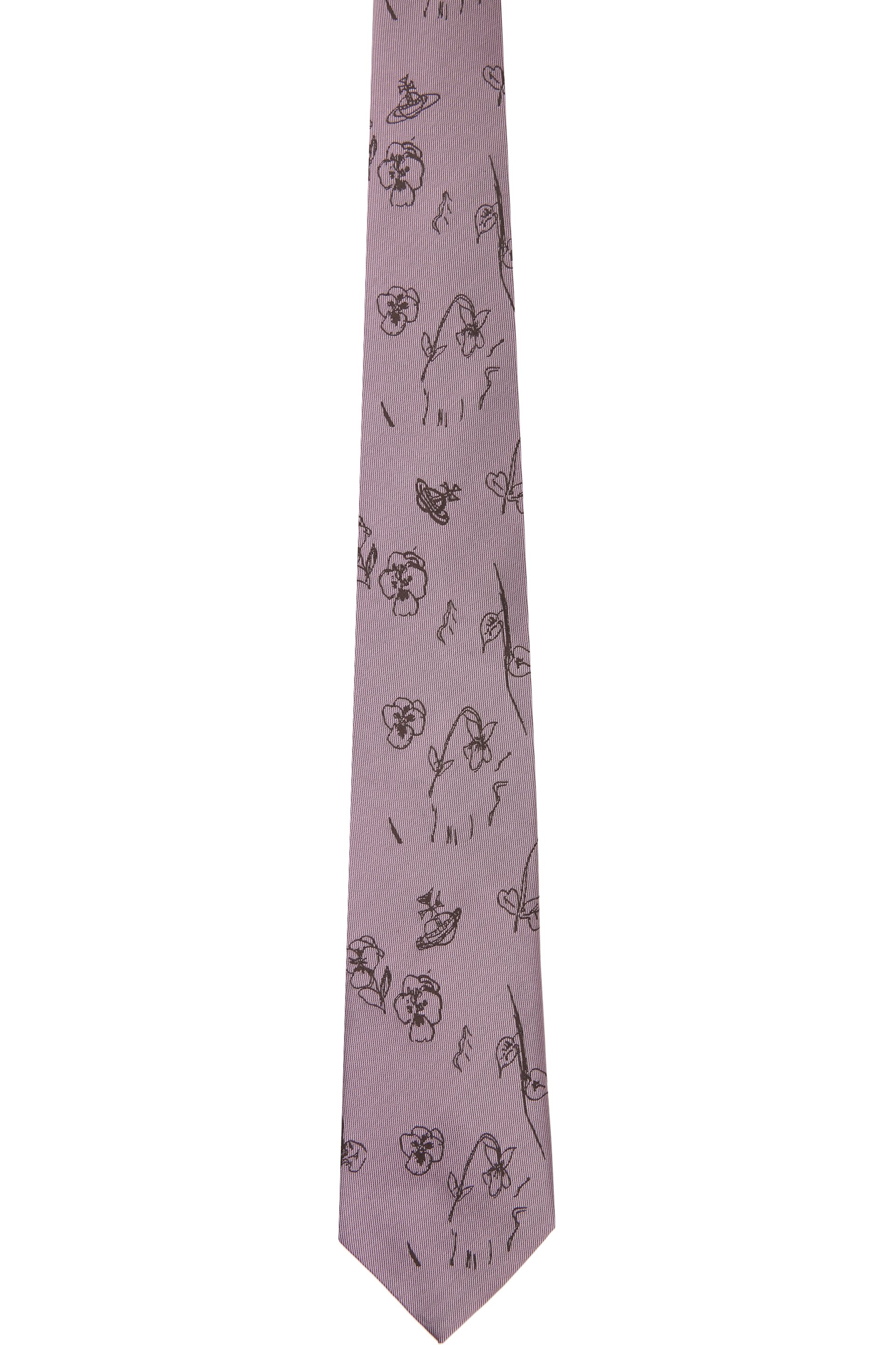 Vivienne Westwood - Pink 8.5cm 'Flower & Orb' Tie