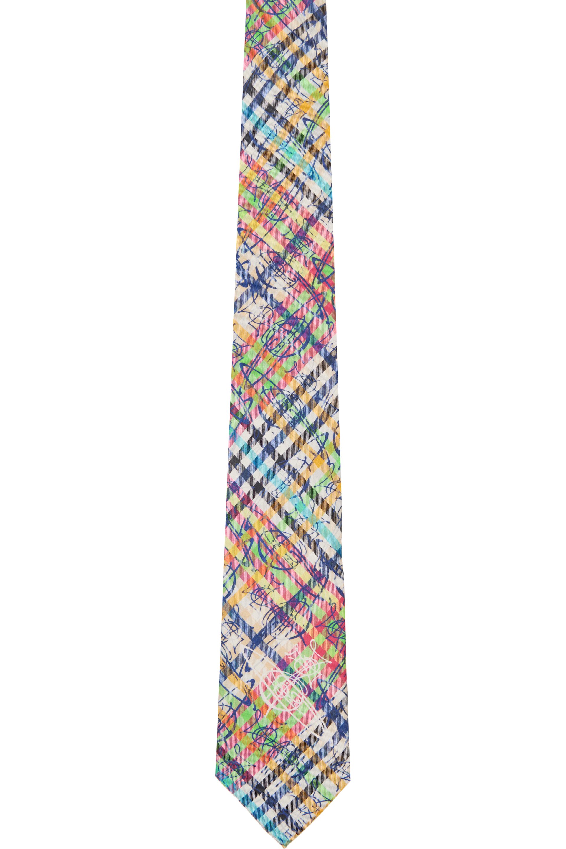 Vivienne Westwood - Multicolor 8.5cm 'Graffiti Orb' Tie