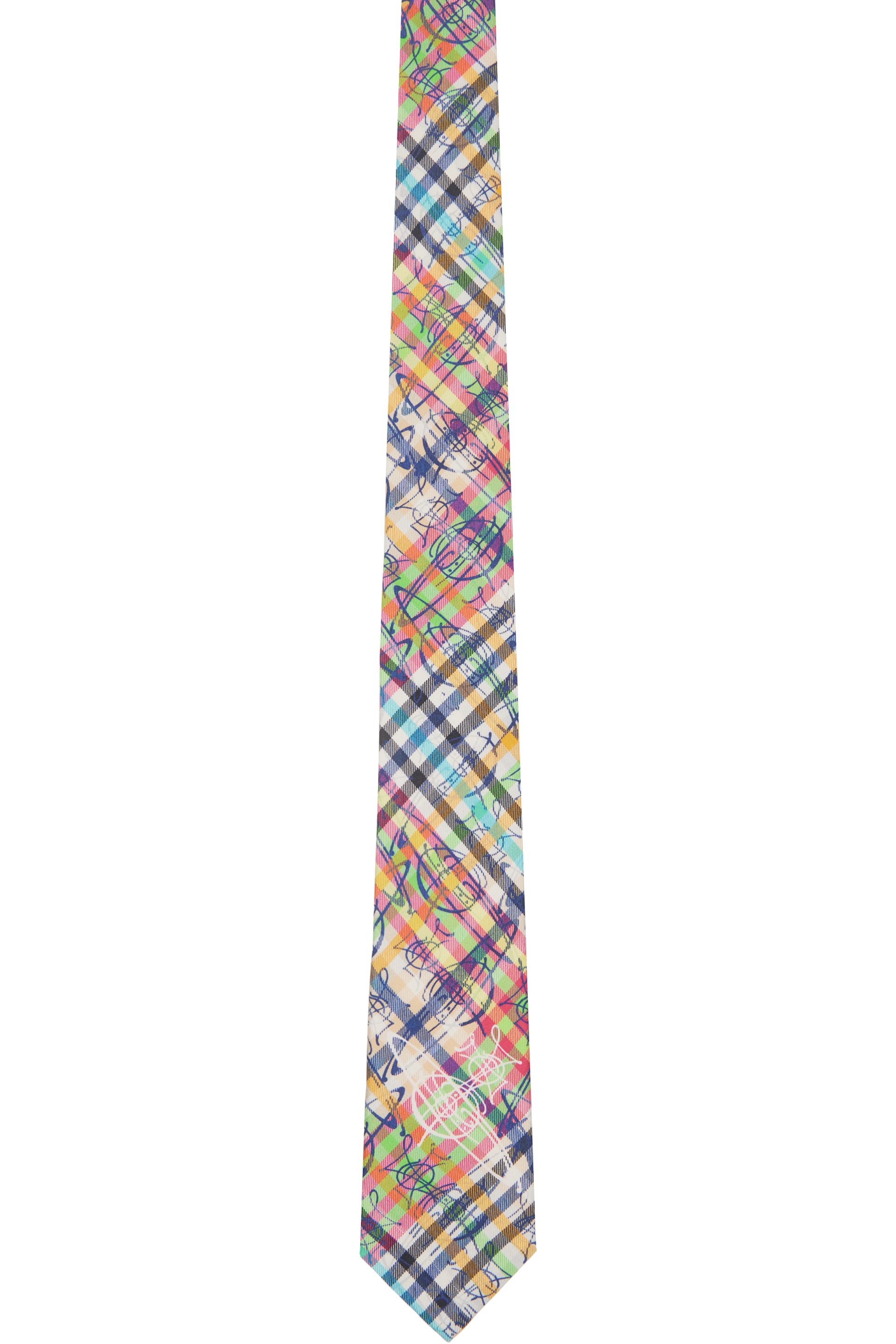 Vivienne Westwood - Multicolor 7cm 'Orb Graffiti' Tie