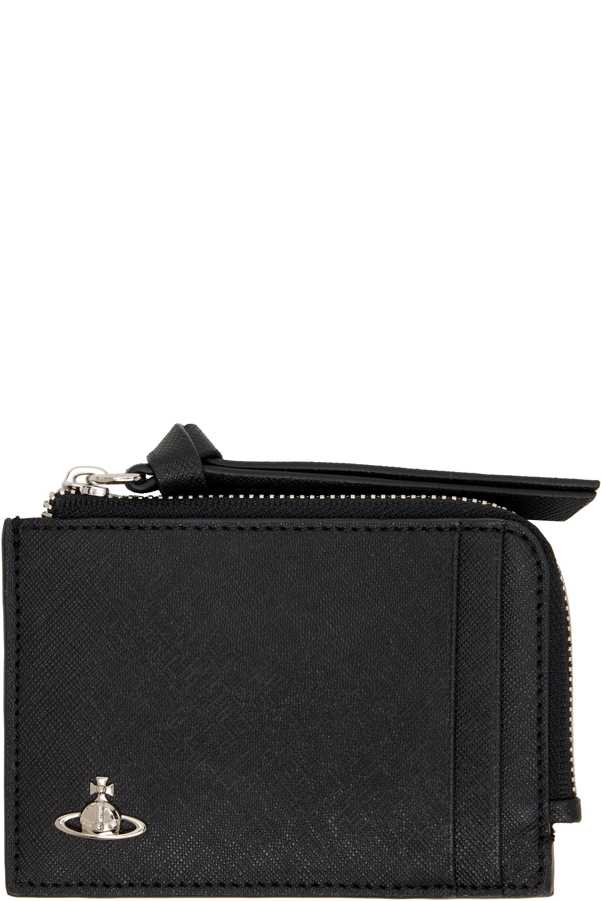Vivienne Westwood: Black Zip Card Holder | SSENSE