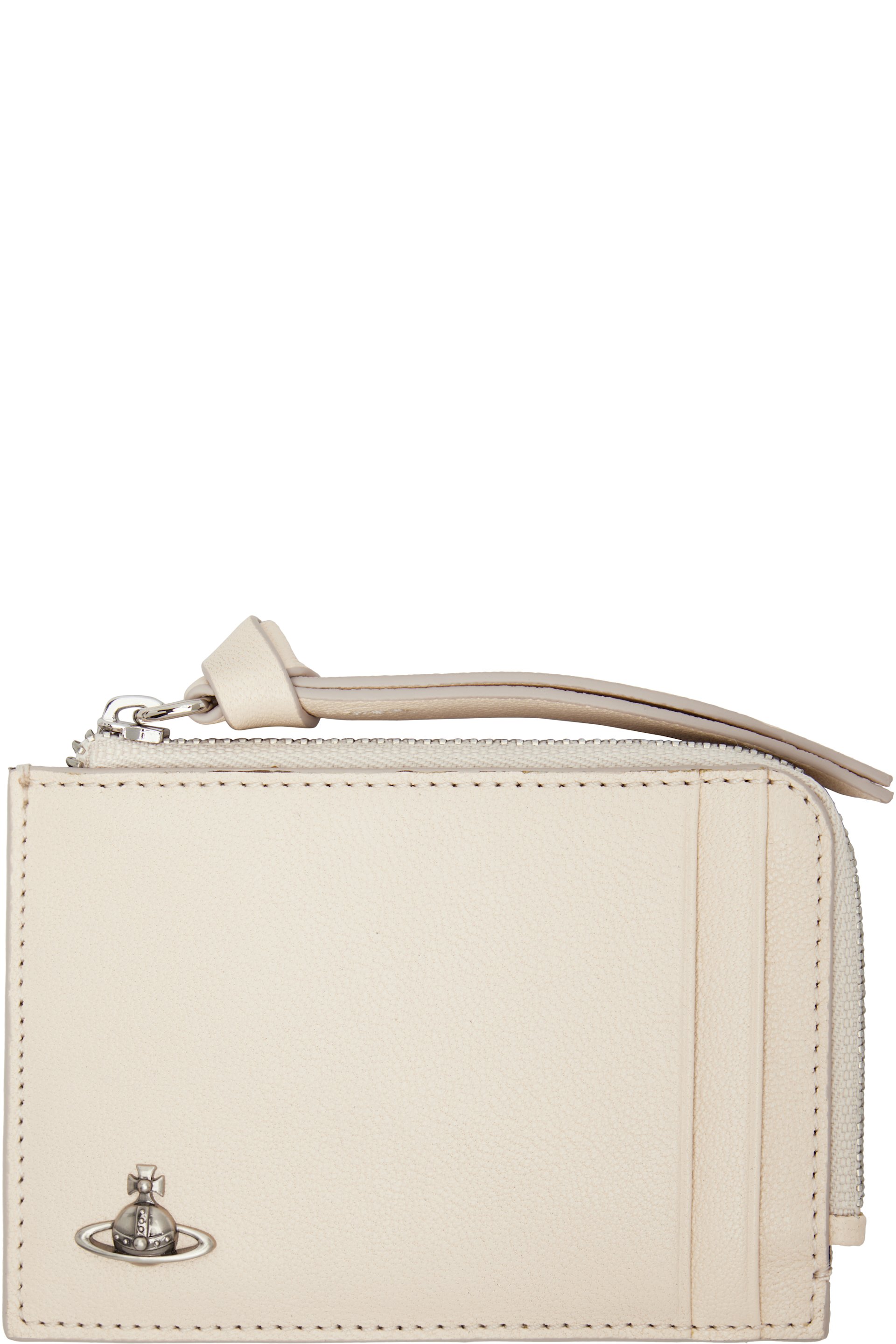 Vivienne Westwood: Off-White Zip Card Holder | SSENSE