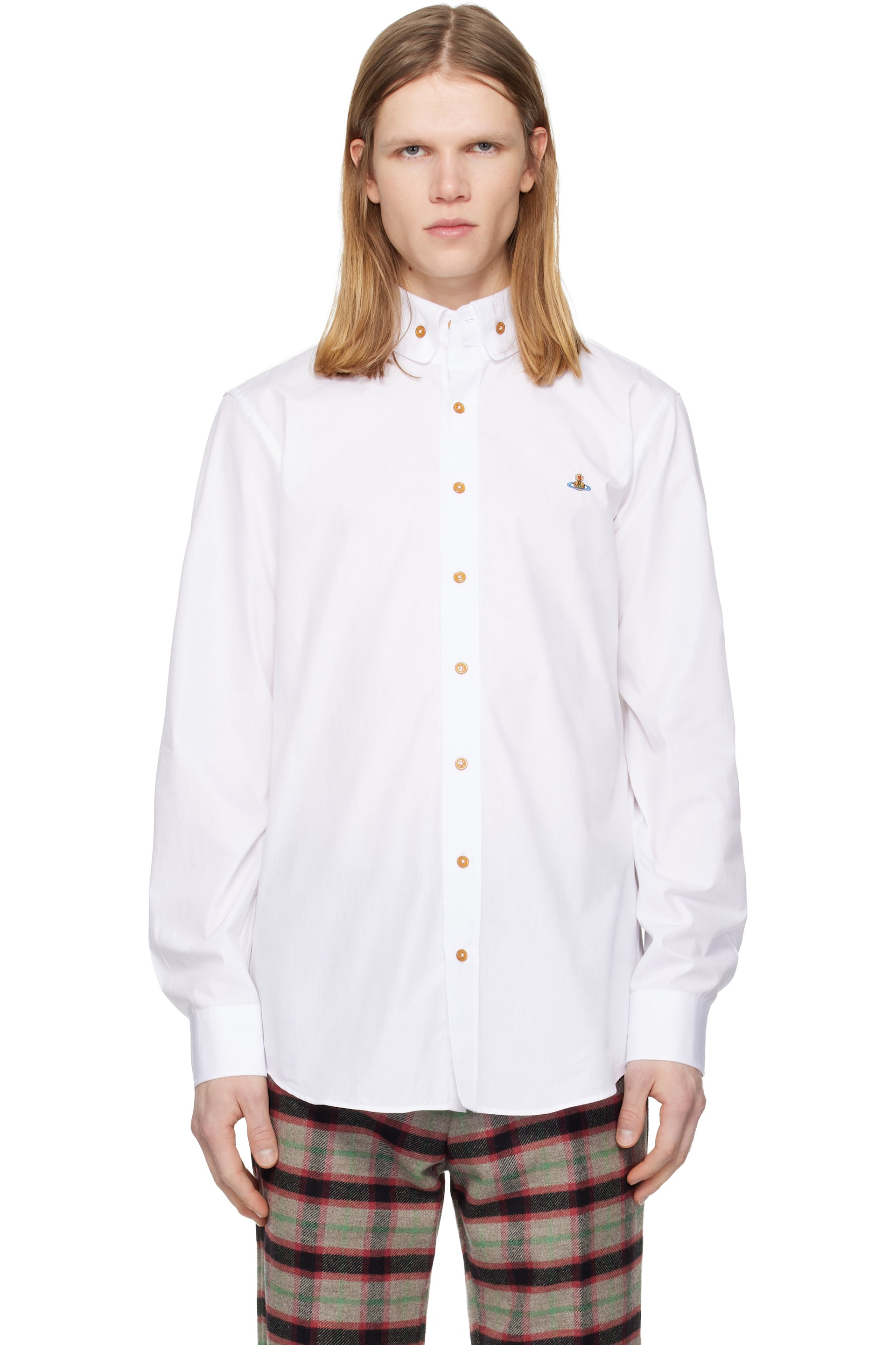Vivienne Westwood - 白色 Two Button Krall 衬衫