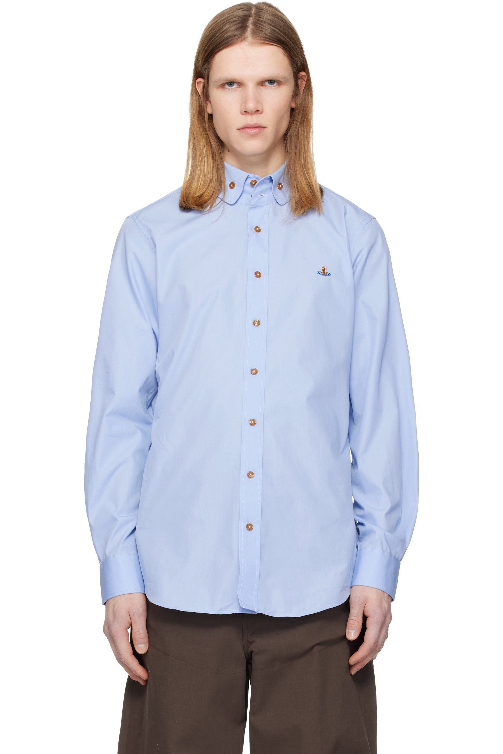 Vivienne Westwood - 蓝色 Two Button Krall 衬衫