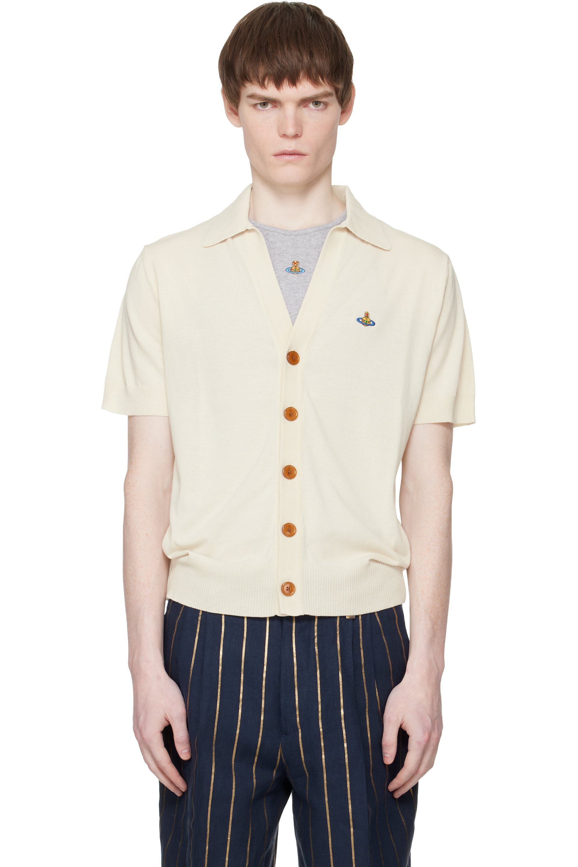 Vivienne Westwood - Off-White Polo Cardigan