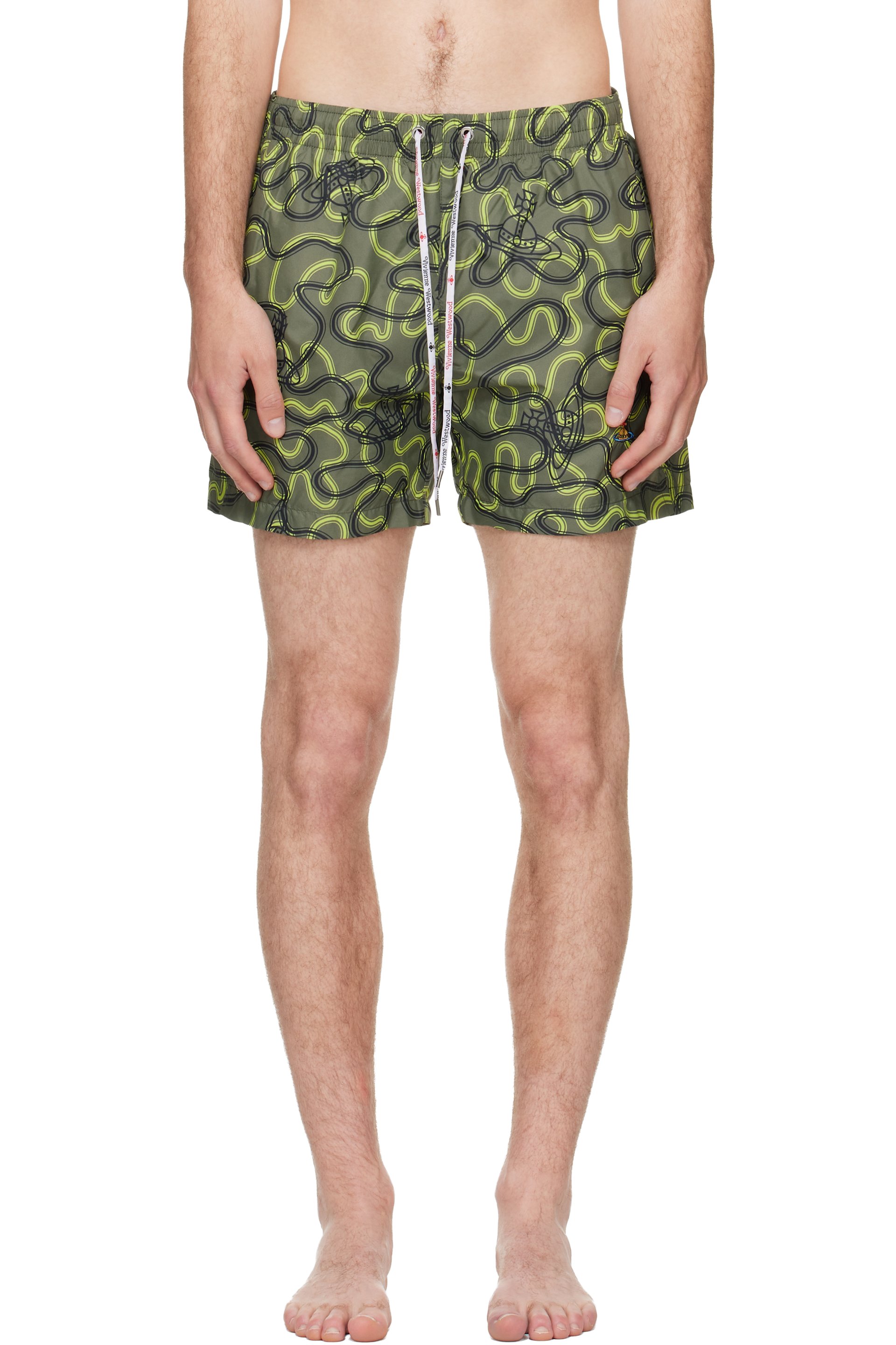 Vivienne Westwood - Khaki Surf Boxer Swim Shorts