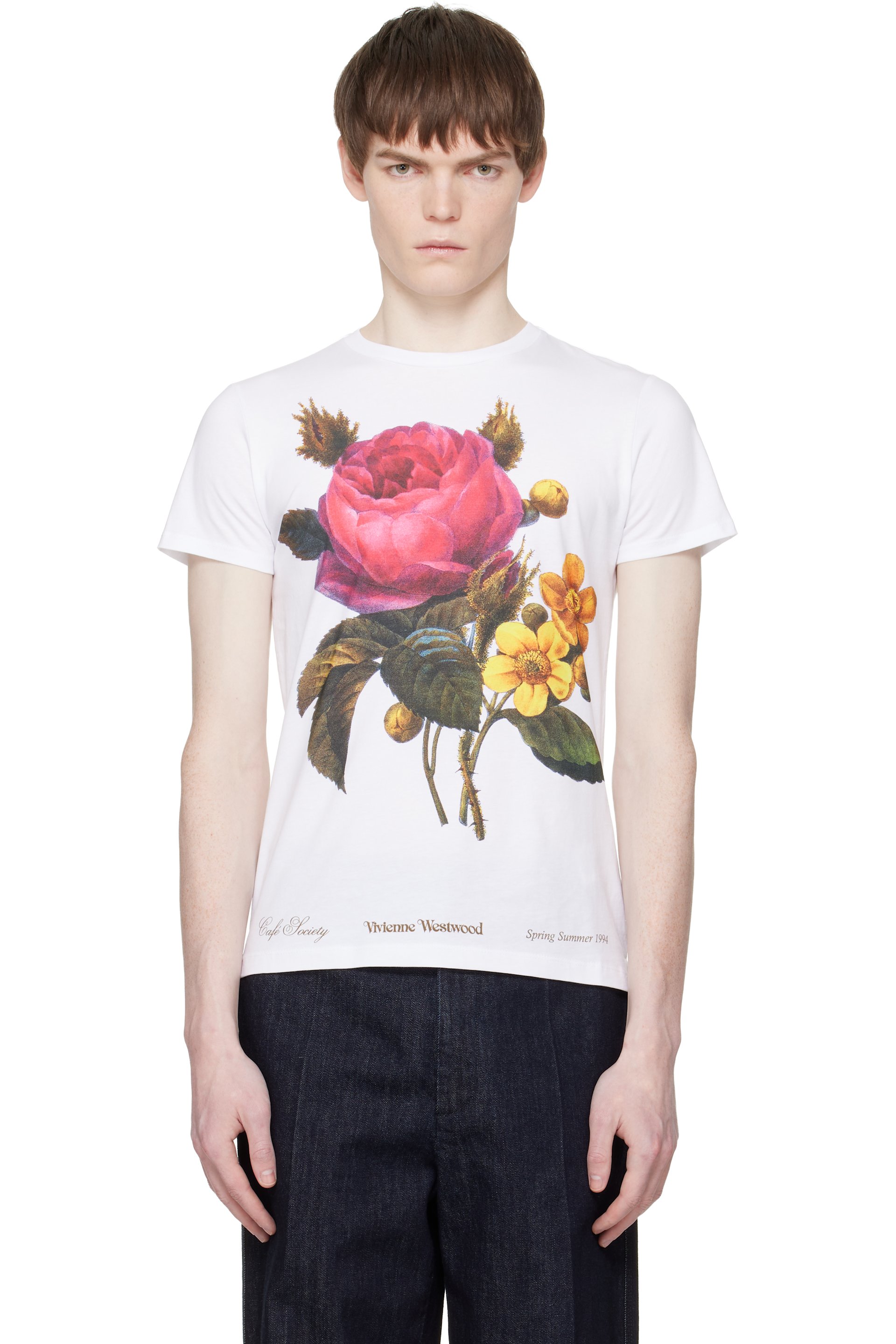 Vivienne Westwood - 화이트 플라워 페루 티셔츠