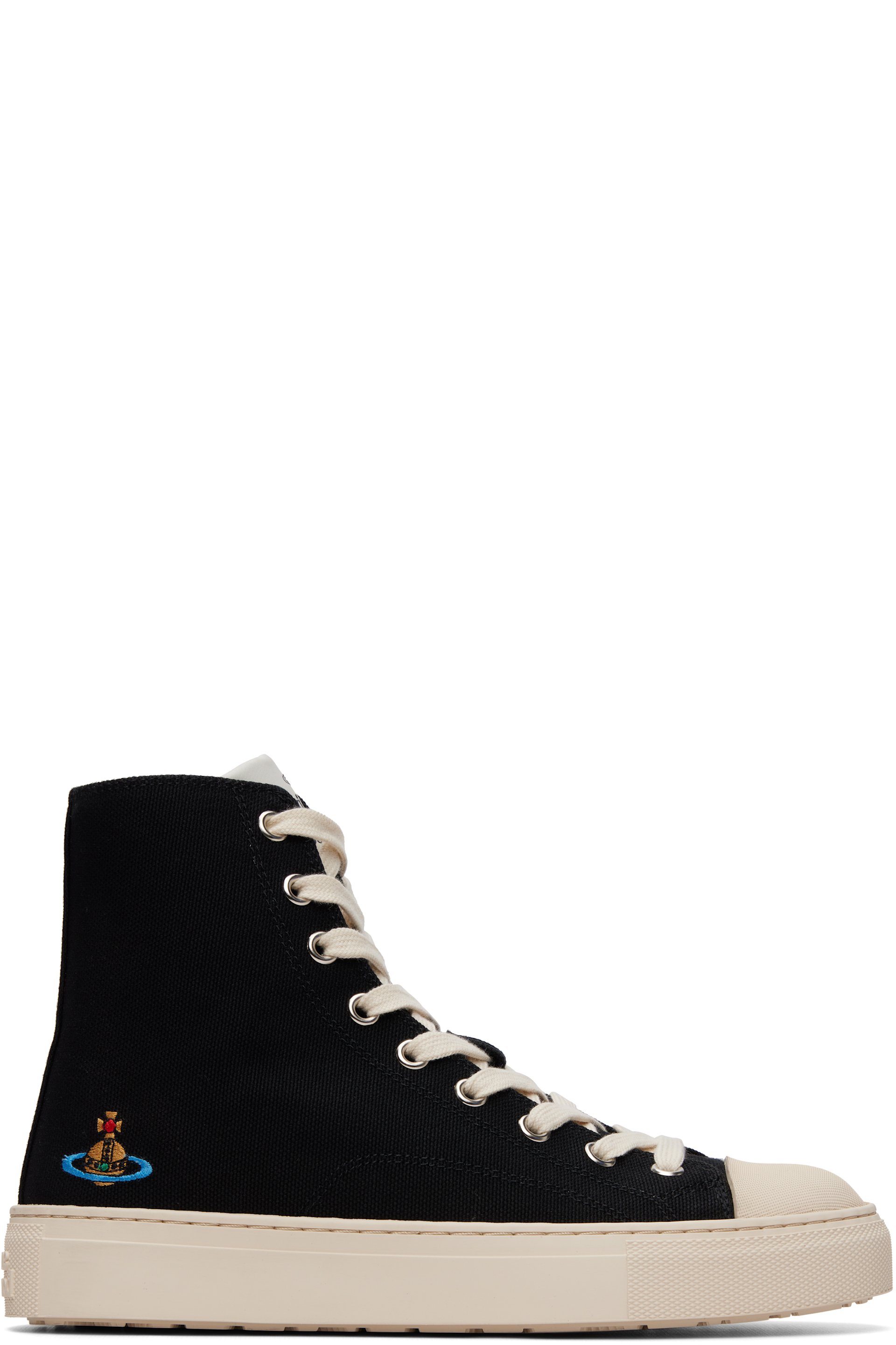 Vivienne Westwood - Black High Top Plimsoll Sneakers