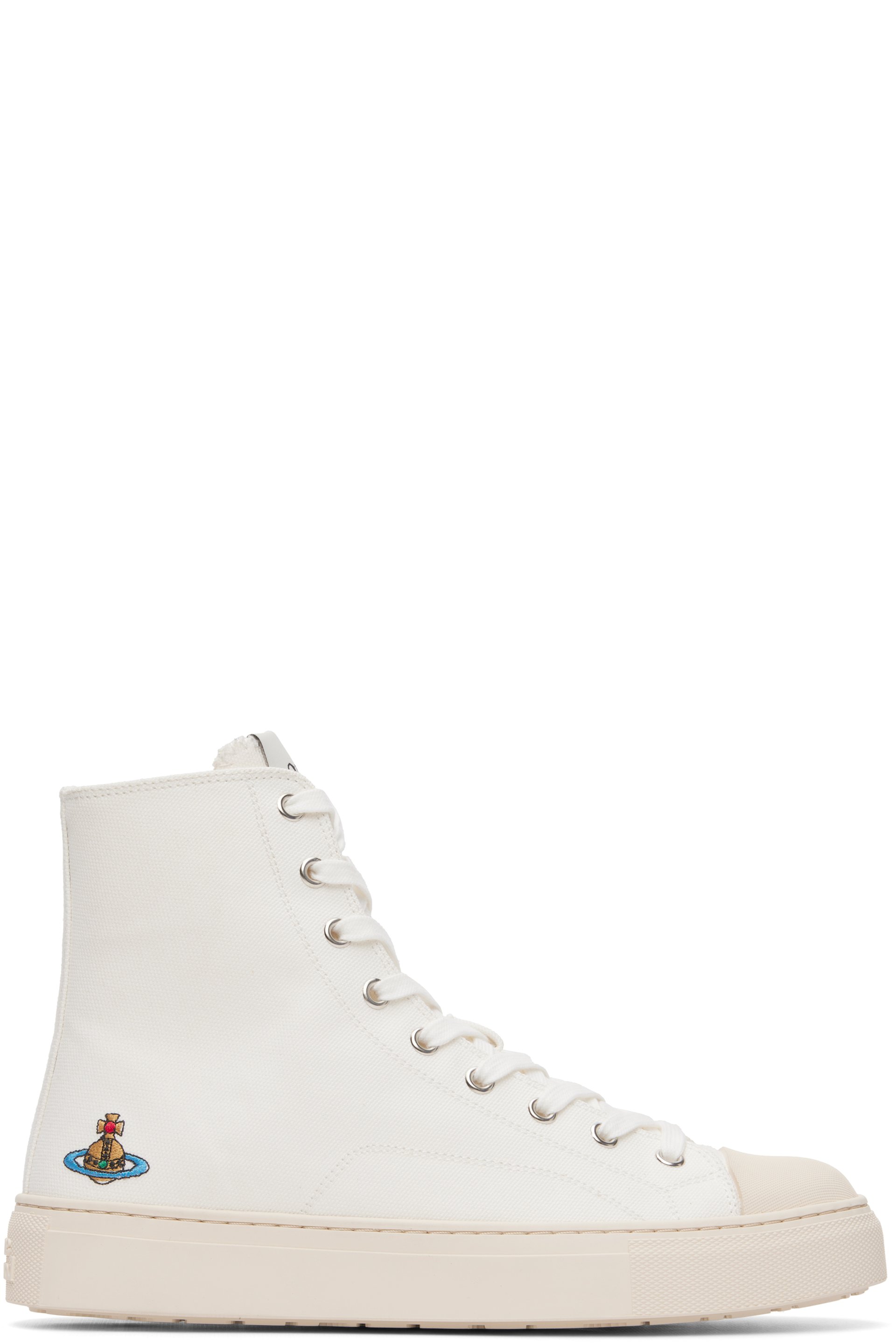 Vivienne Westwood - White High Top Plimsoll Sneakers