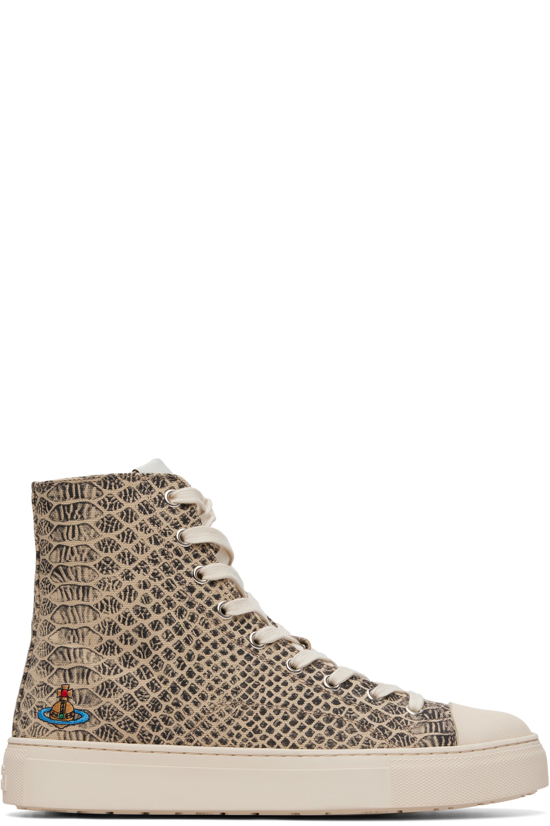 Vivienne Westwood - Beige High Top Plimsoll Sneakers