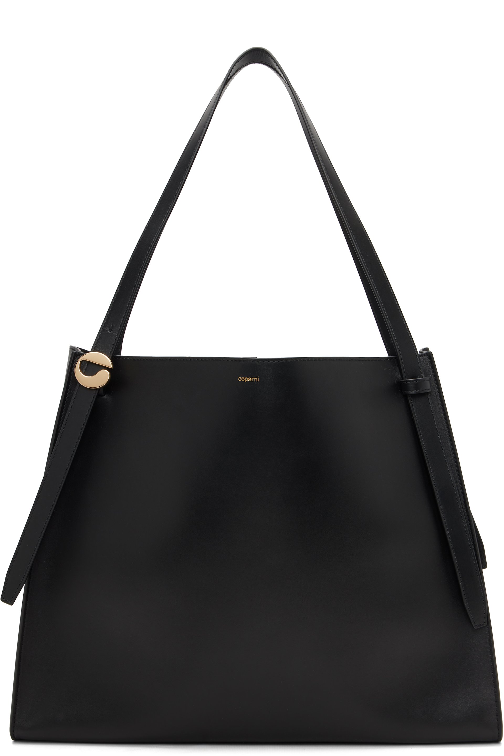 Coperni - Cabas noir à ferrure à logo et à anses de style ceinture