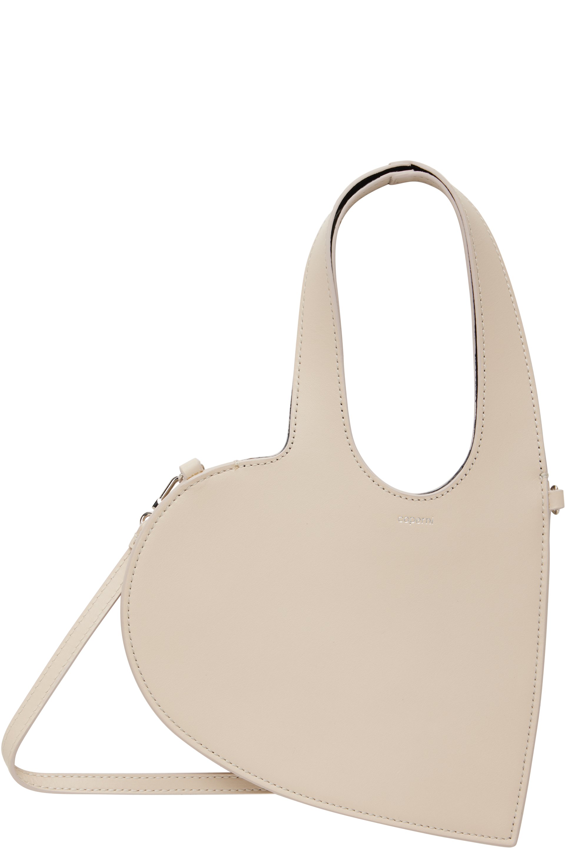 Coperni - Mini cabas en forme de cœur beige