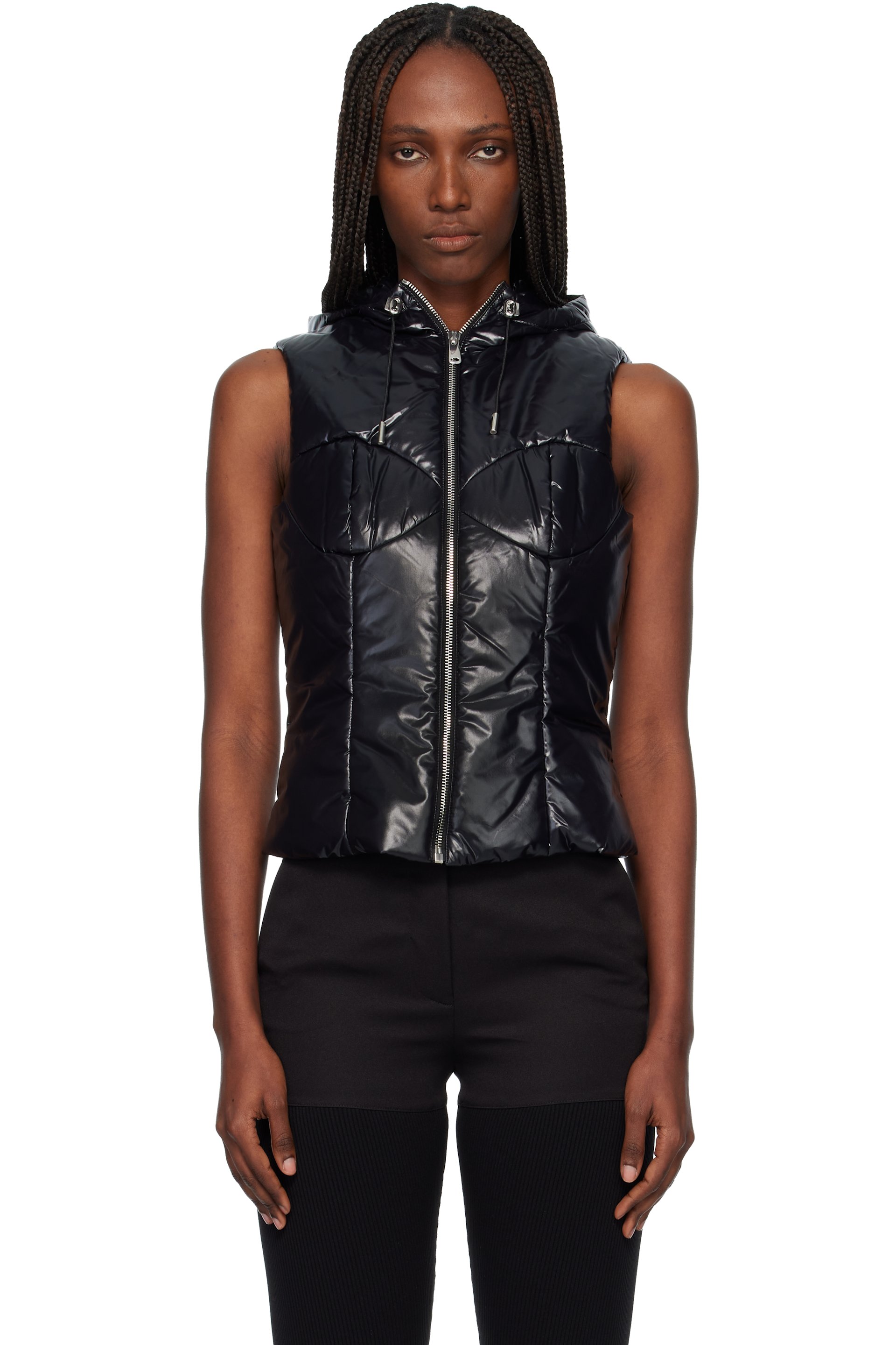 Coperni - Black Hooded Puffer Vest