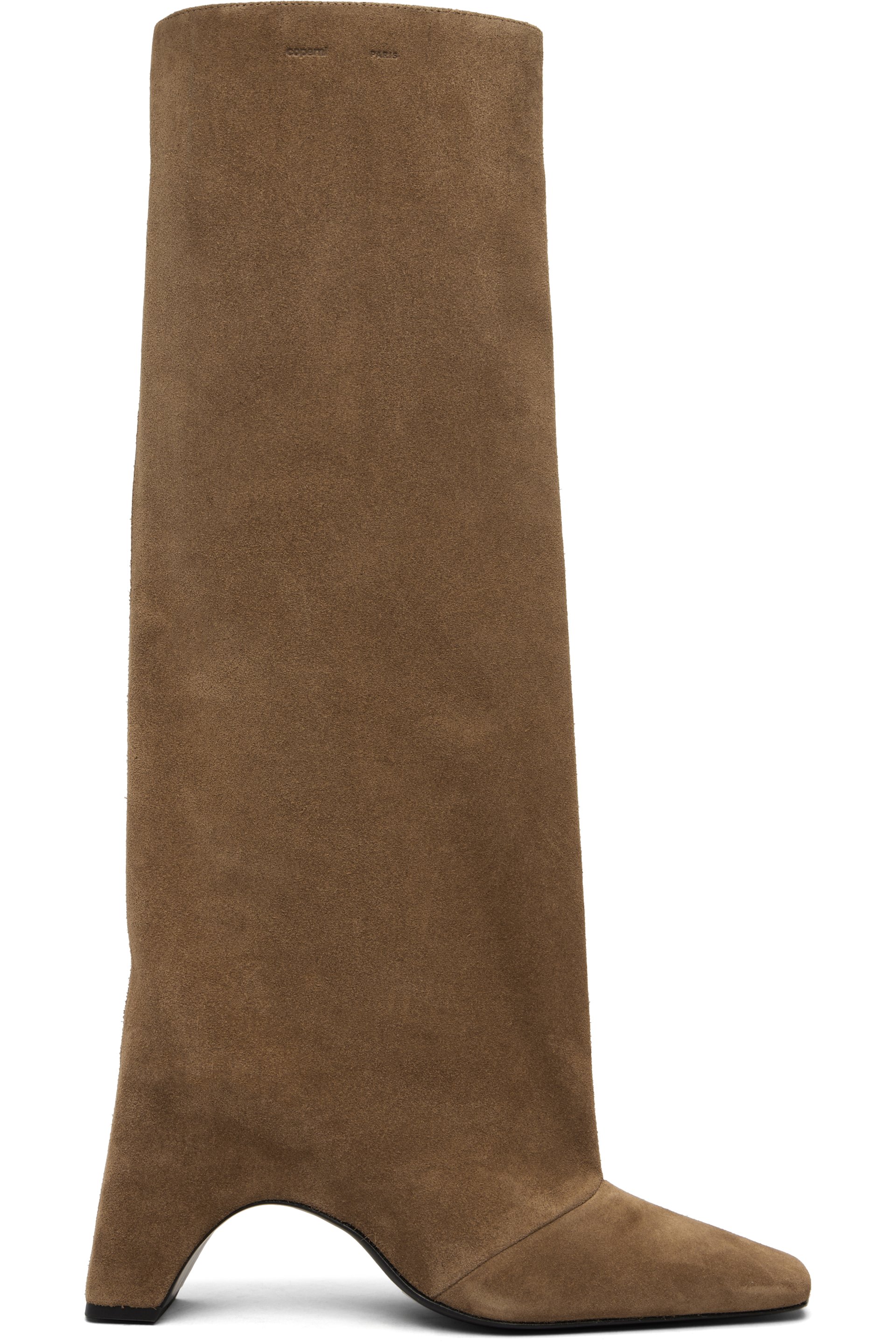 Coperni - Bottes hautes brunes à semelle arquée