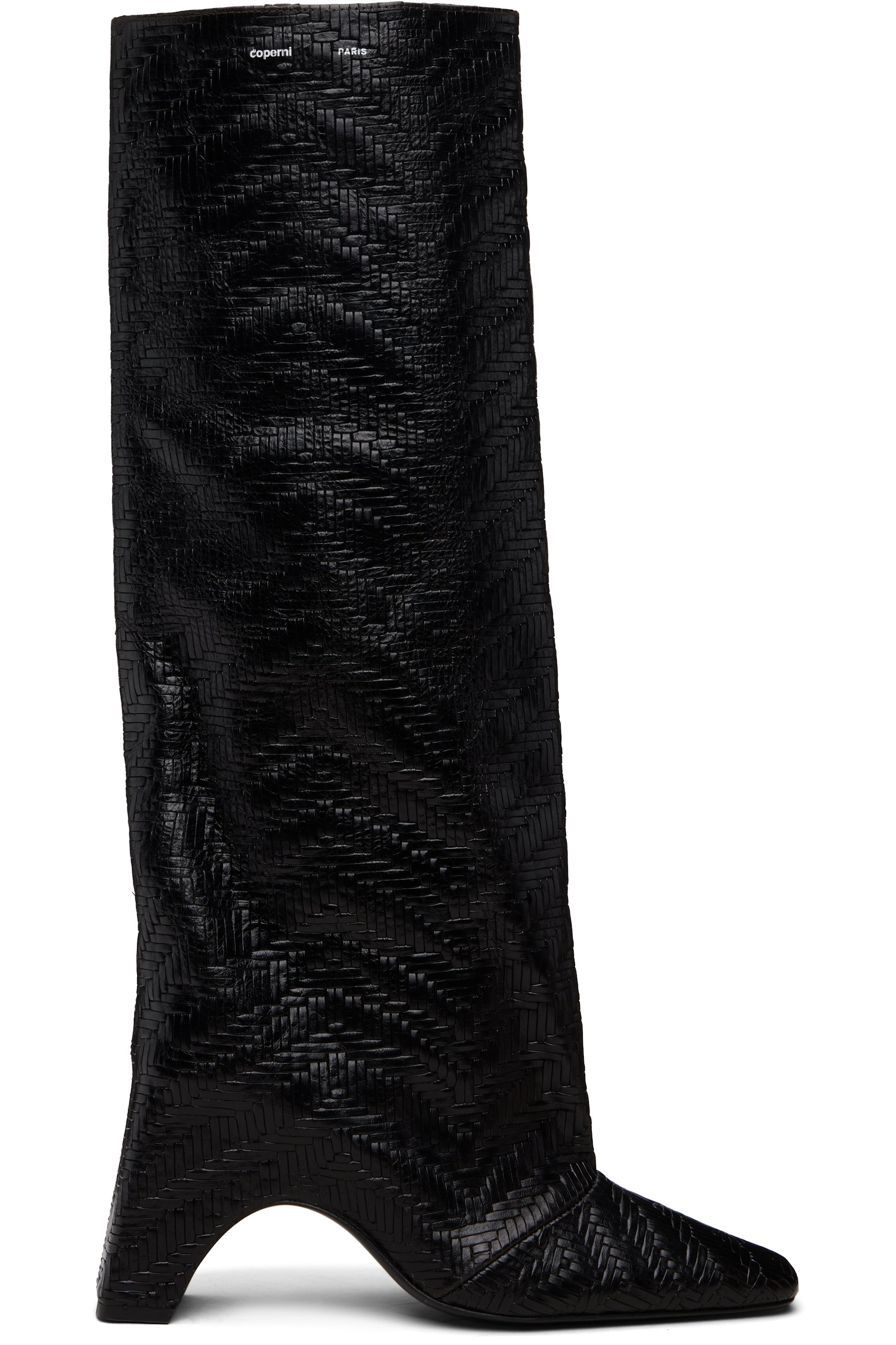 Coperni - Bottes hautes brunes à semelle arquée