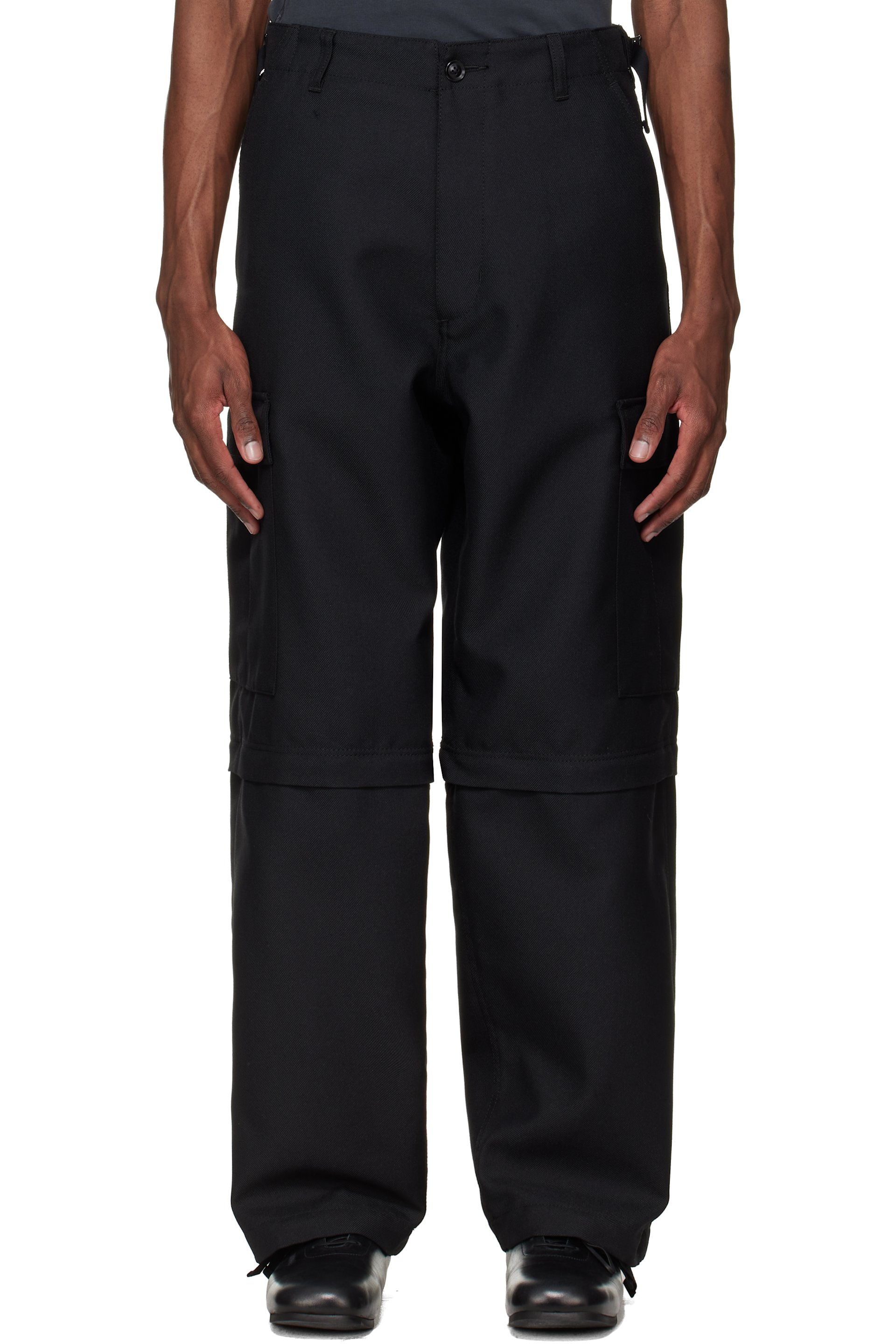 vowels - Black Zip-Off Cargo Pants