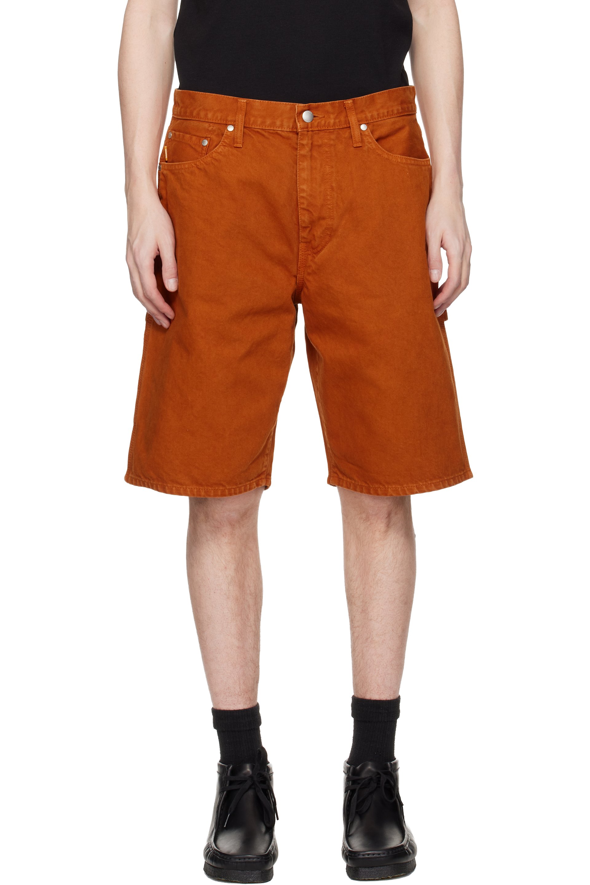 vowels - Short de peintre surteint orange