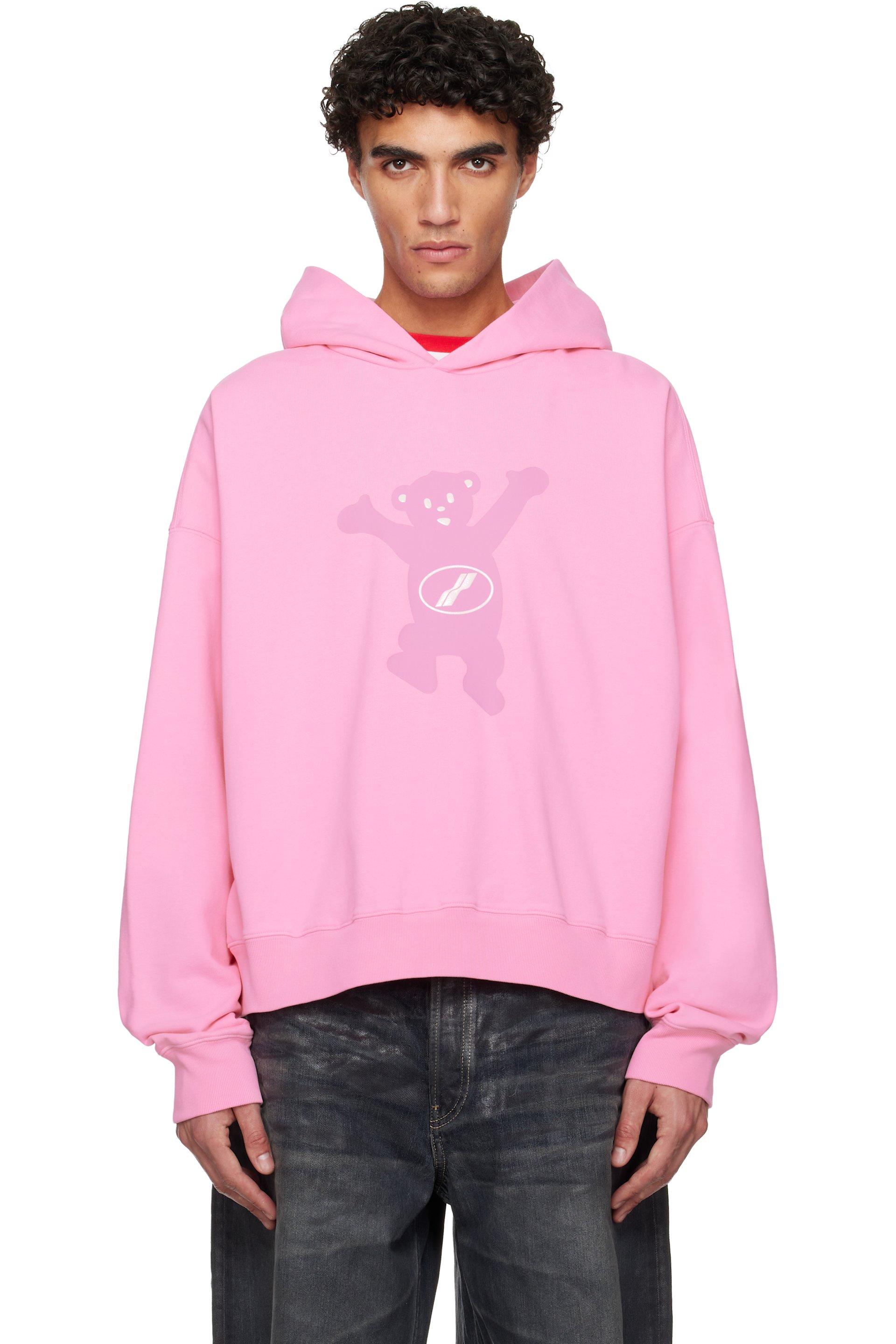 We11done - ピンク Pigment New Teddy Logo フーディ