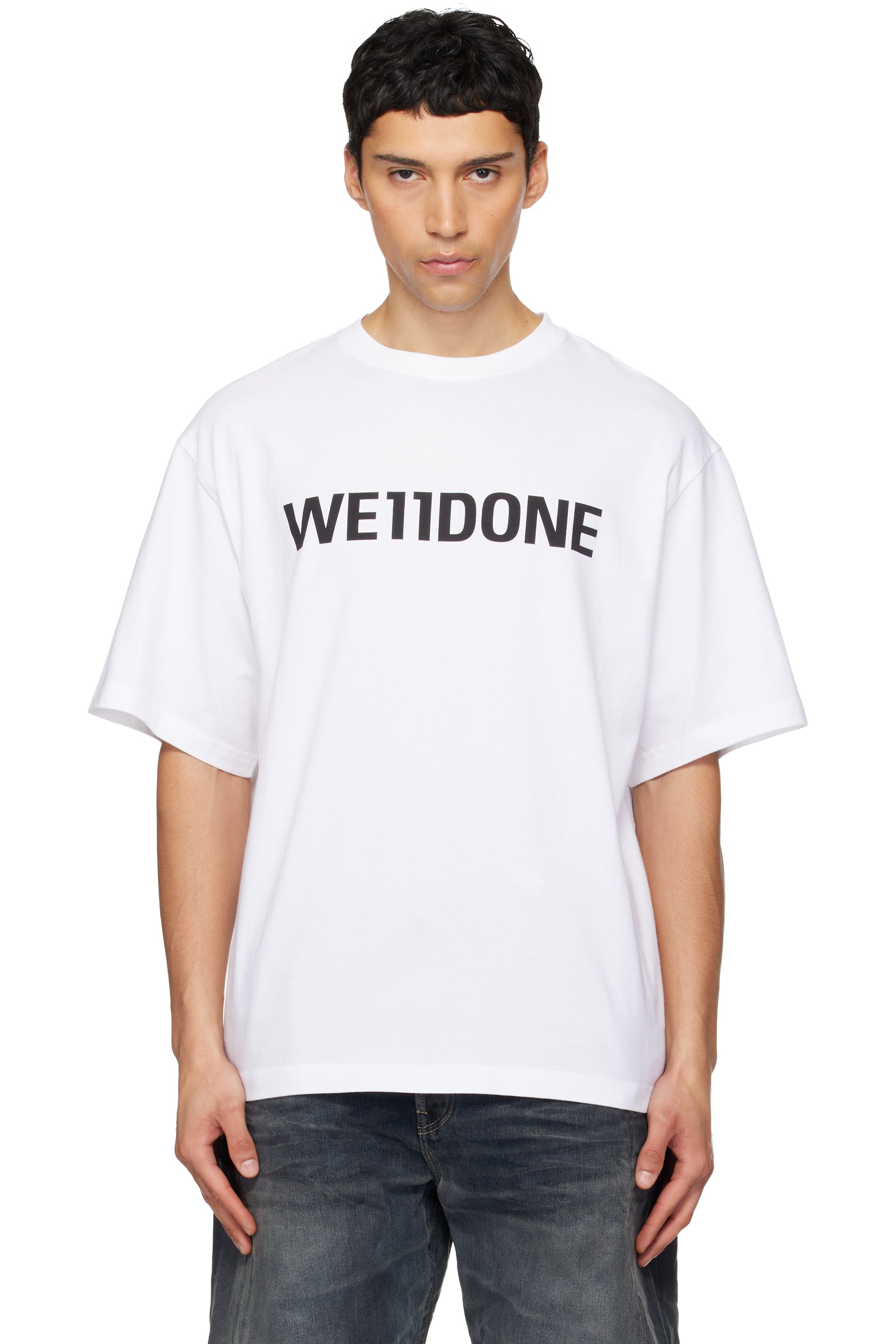 We11done - T-shirt blanc à logo