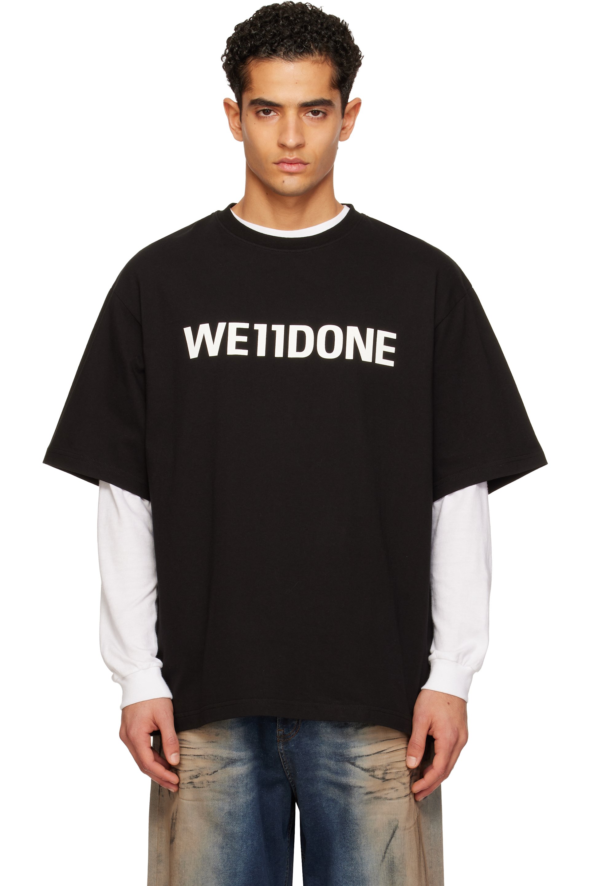 We11done - T-shirt noir à logo