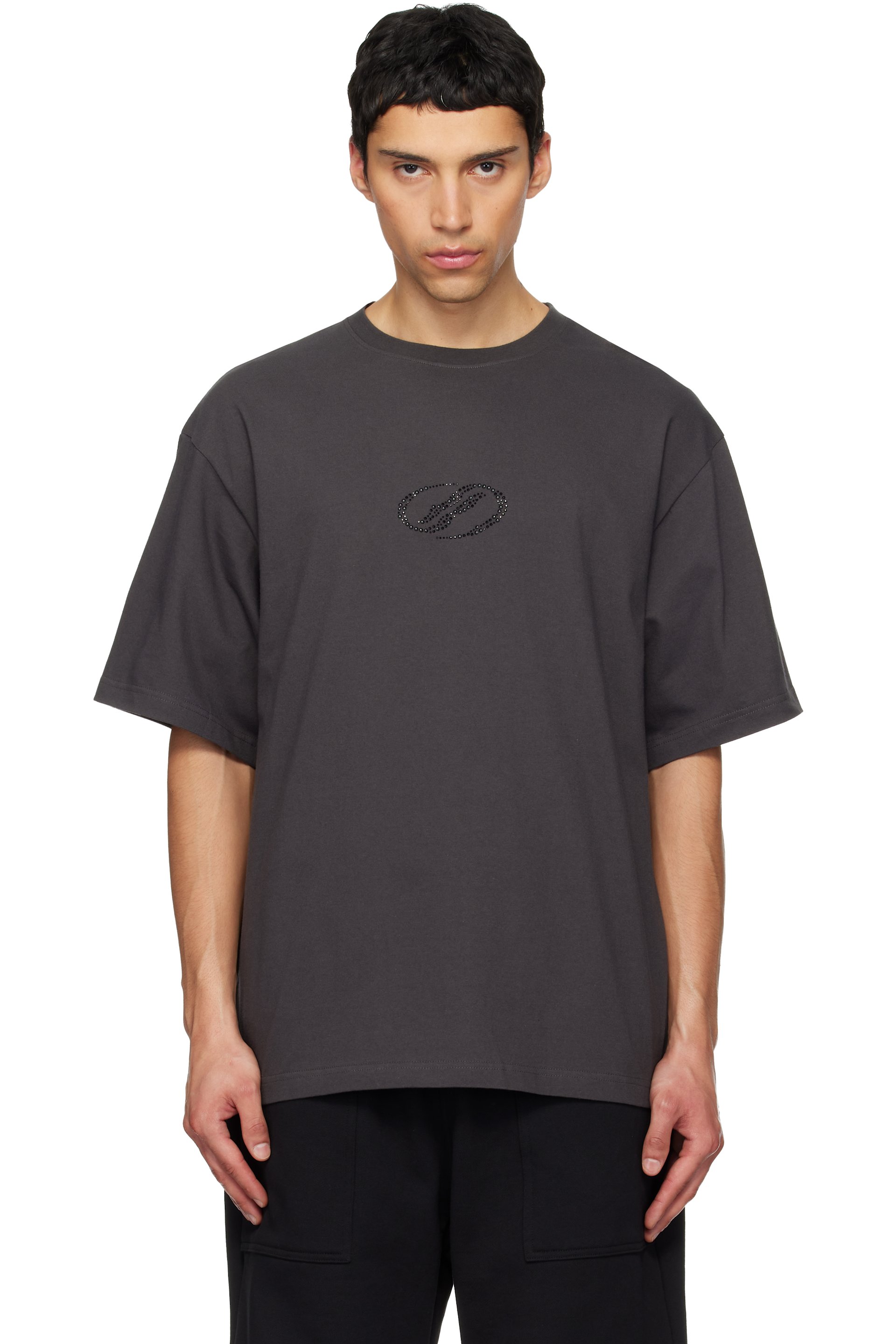 We11done - T-shirt gris à logo