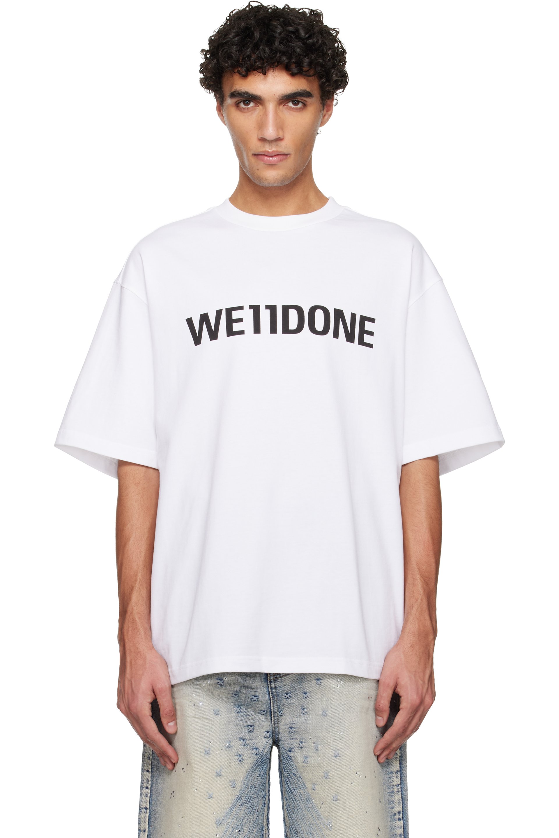 We11done - T-shirt blanc à logo
