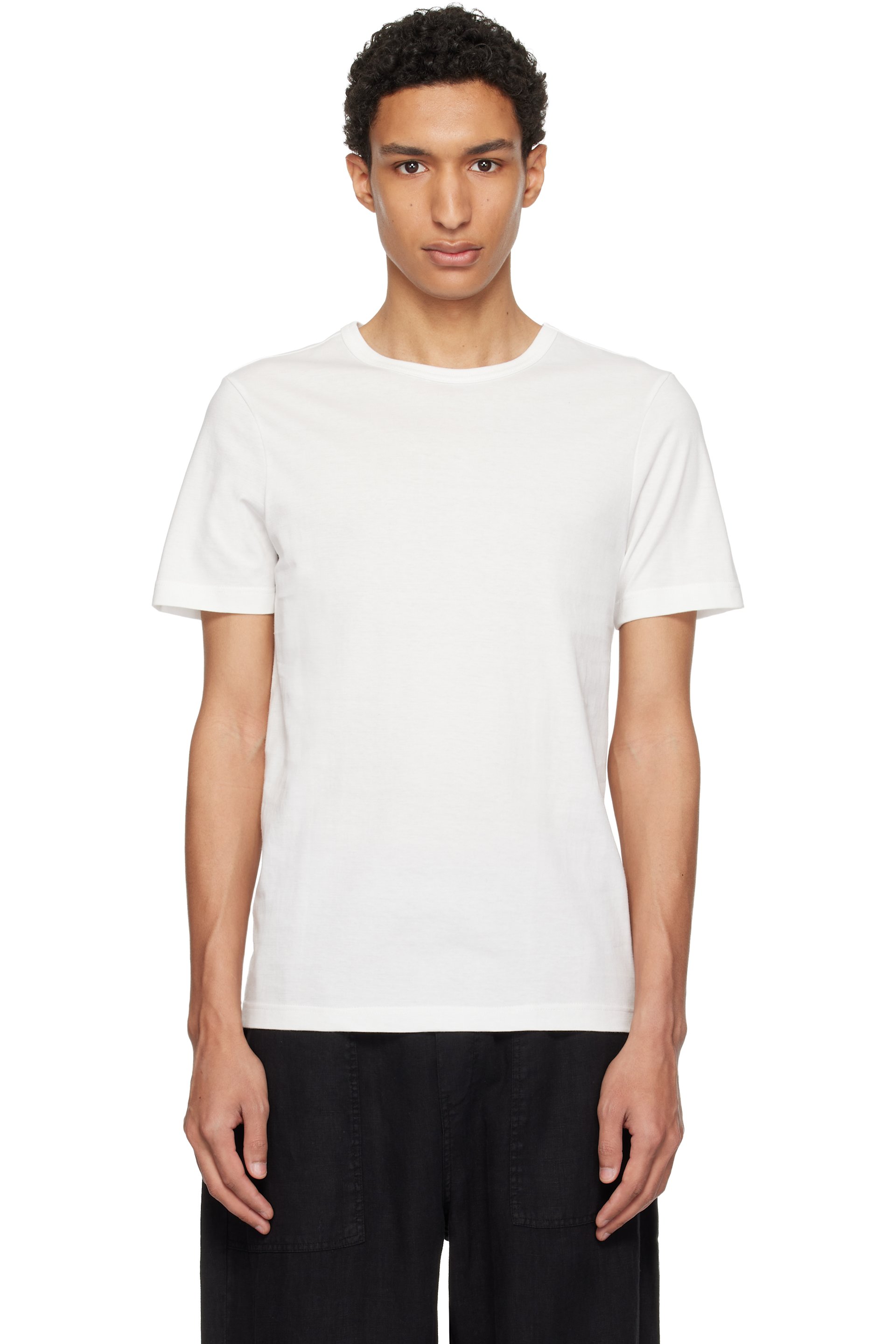 Merz b. Schwanen - ホワイト 1950s Loopwheeled Classic Fit ライトウェイト Tシャツ