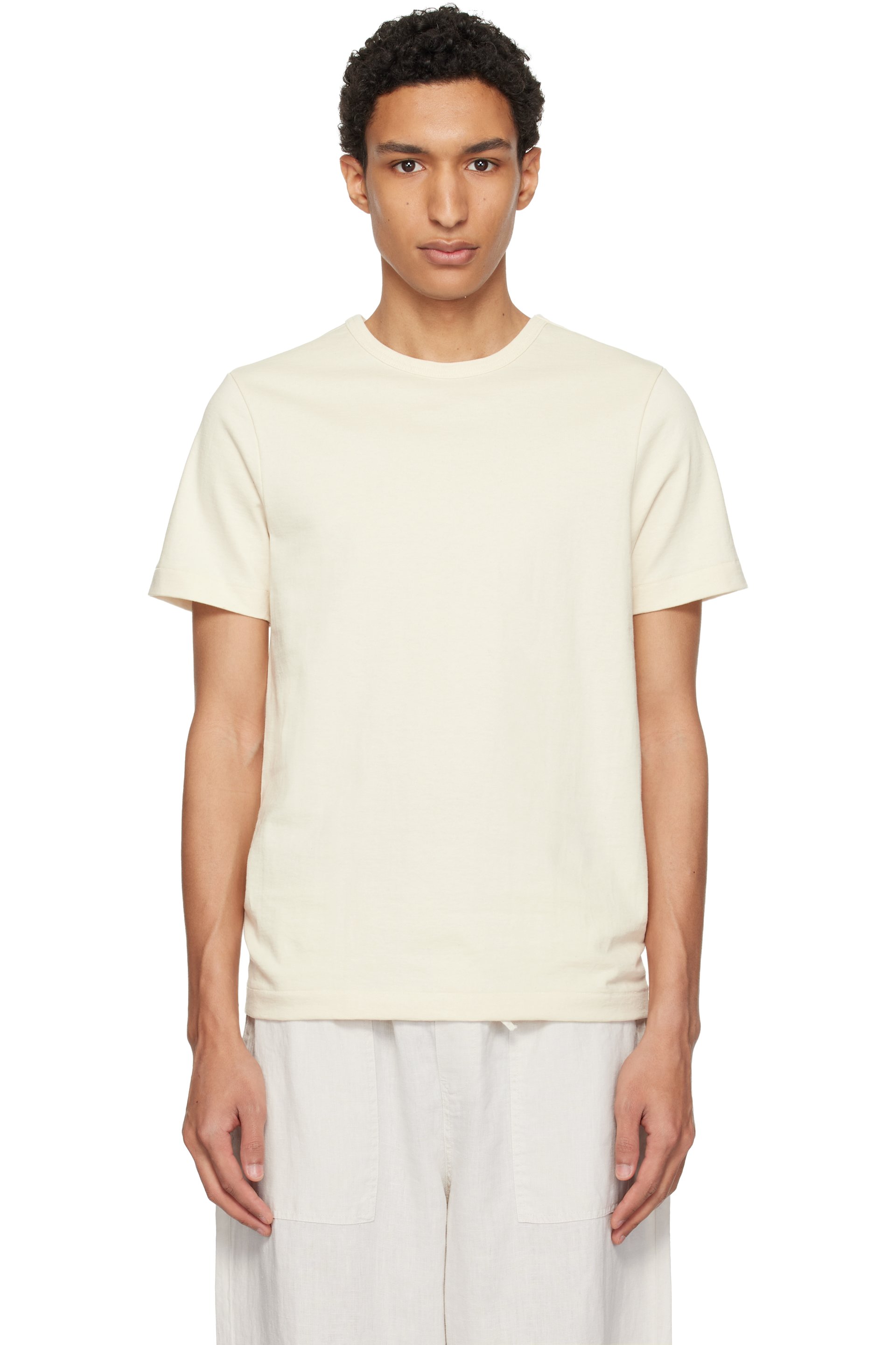 Merz b. Schwanen - オフホワイト Classic Fit Tシャツ