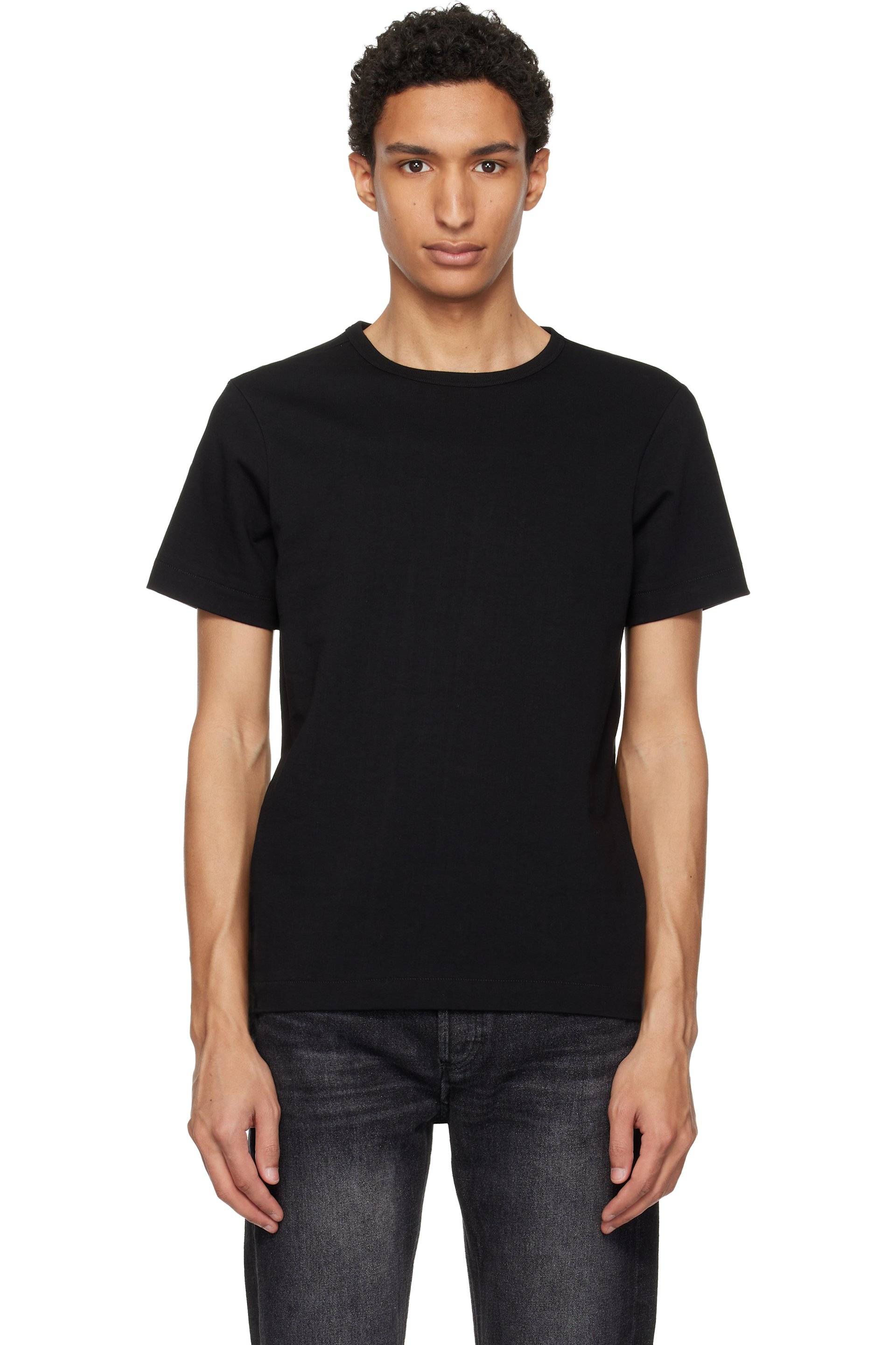 Merz b. Schwanen - ブラック 215 Loopwheeled Classic Fit Tシャツ