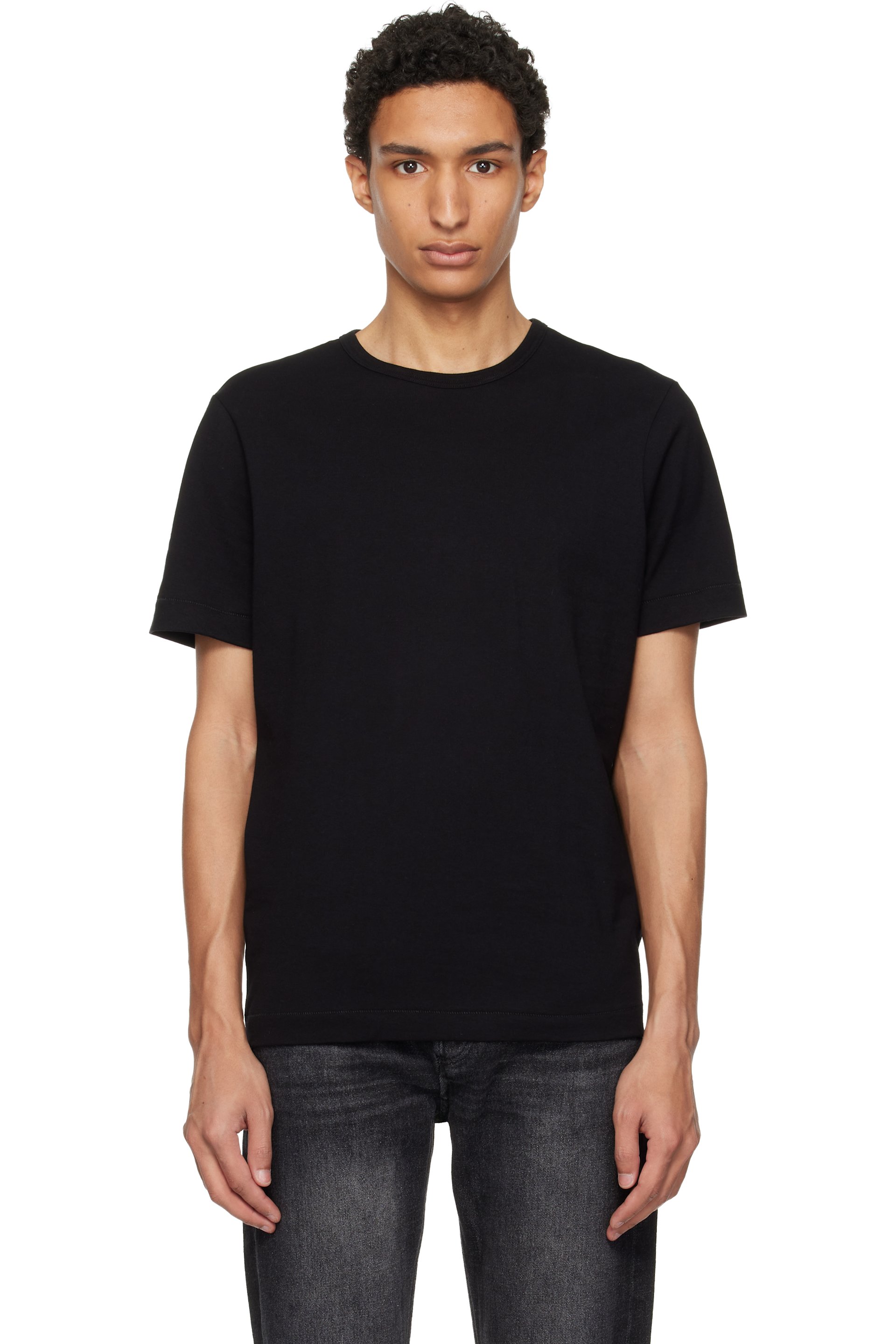 Merz b. Schwanen - ブラック 2M15 Mid-Century Machine Refined Fit Tシャツ
