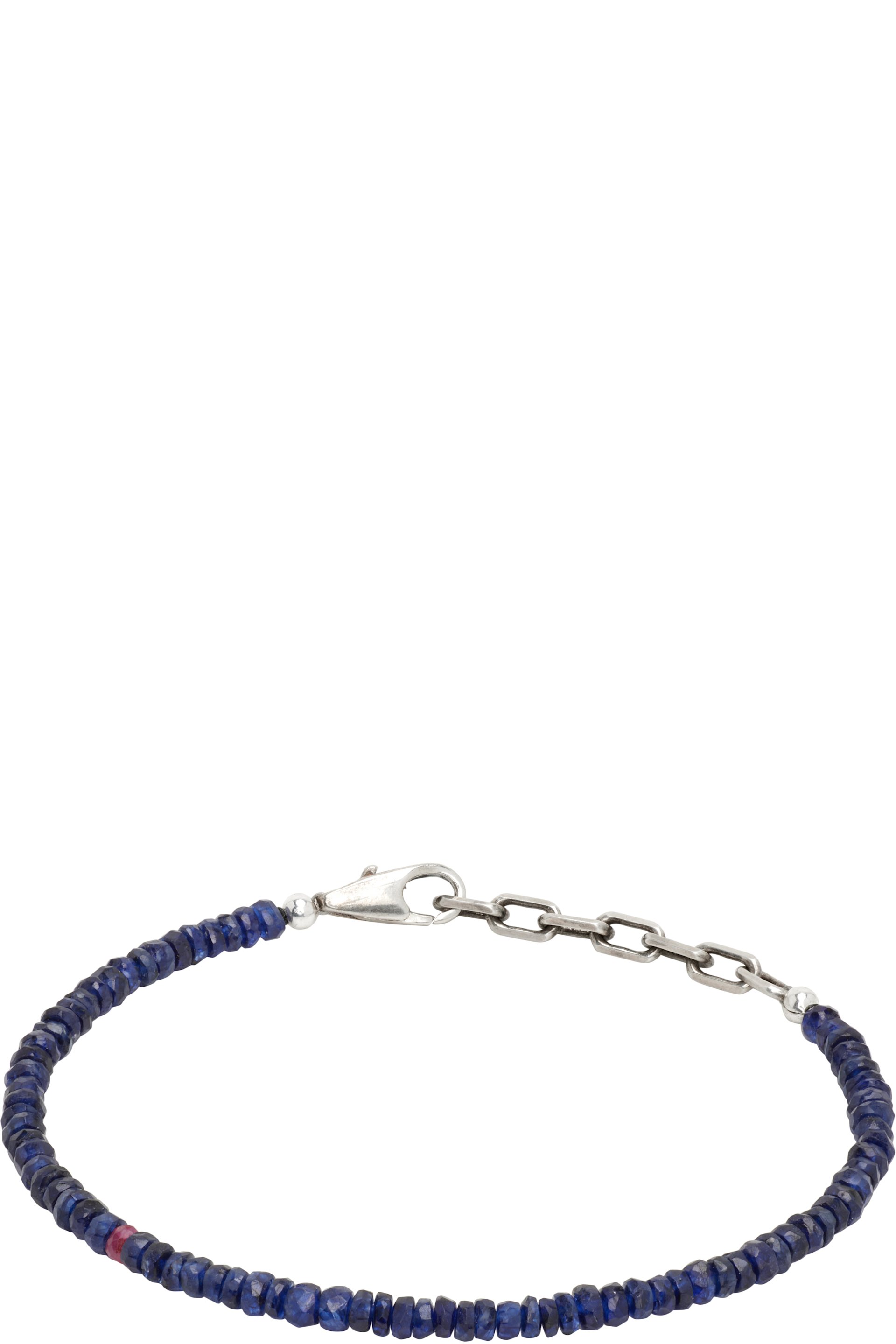 title of work - Bracelet à perles de saphir