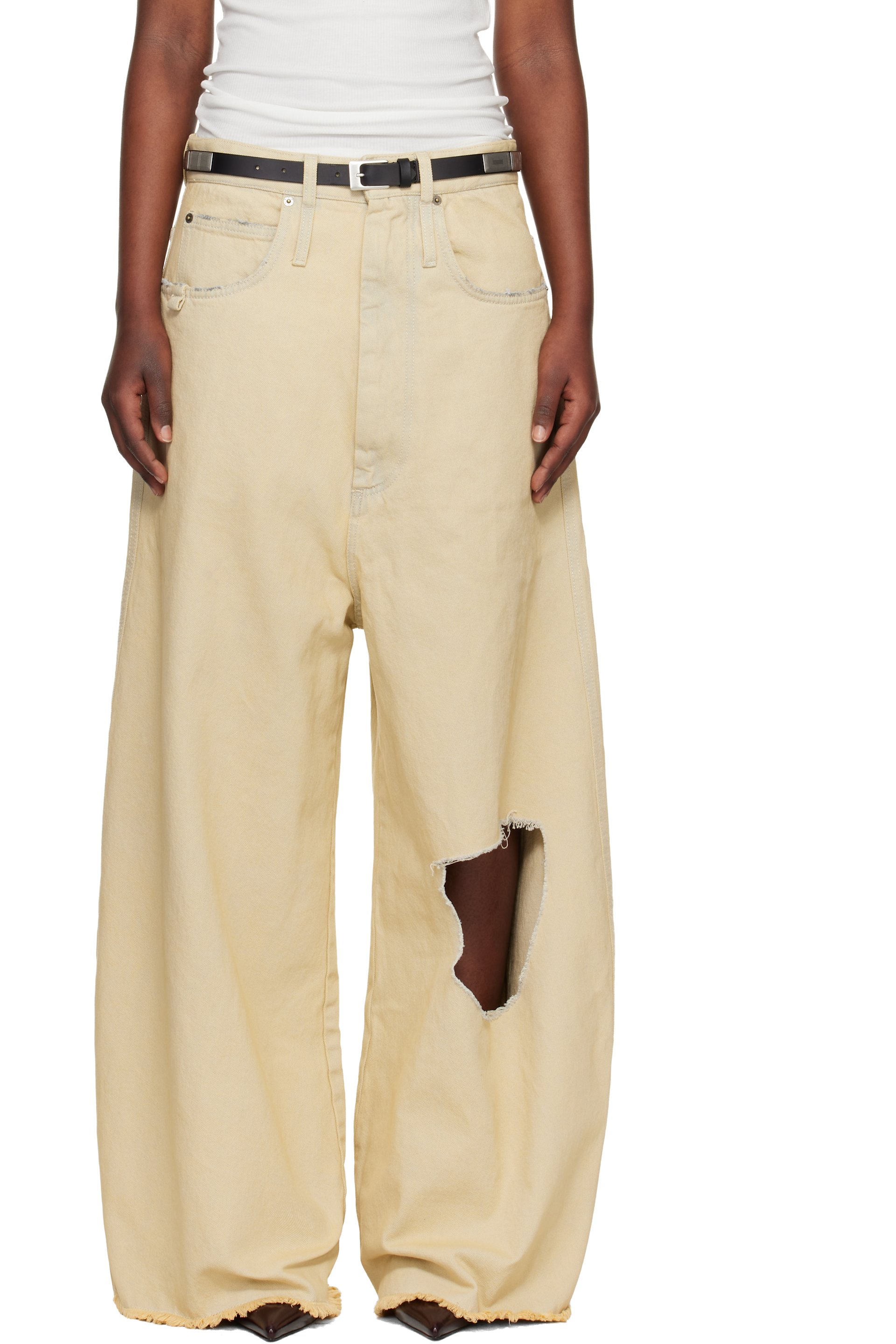 【LU'UDAN】 dumpster denim 25SS Off-White Dumpster Denim Jeans by LU'U DAN on Sale